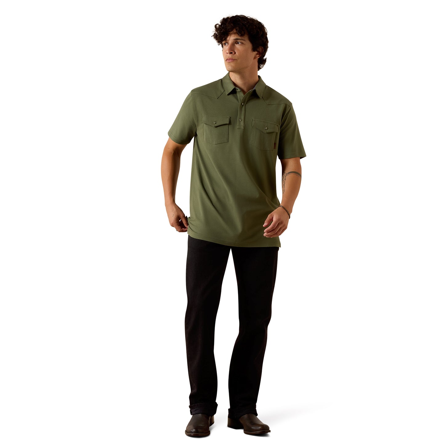 Ariat Men's Western Snap Polo 10073502