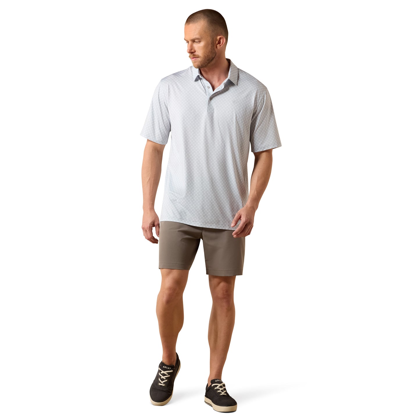 Ariat Men's 360 Airflow Eileen Grey Polo 10073508