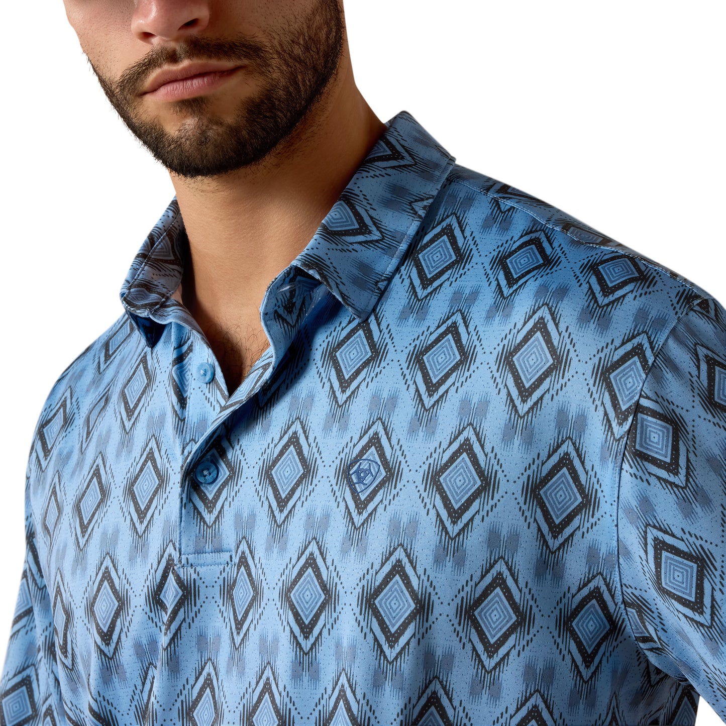 Ariat Men's 360 Airflow Blissful Blue Polo 10073509