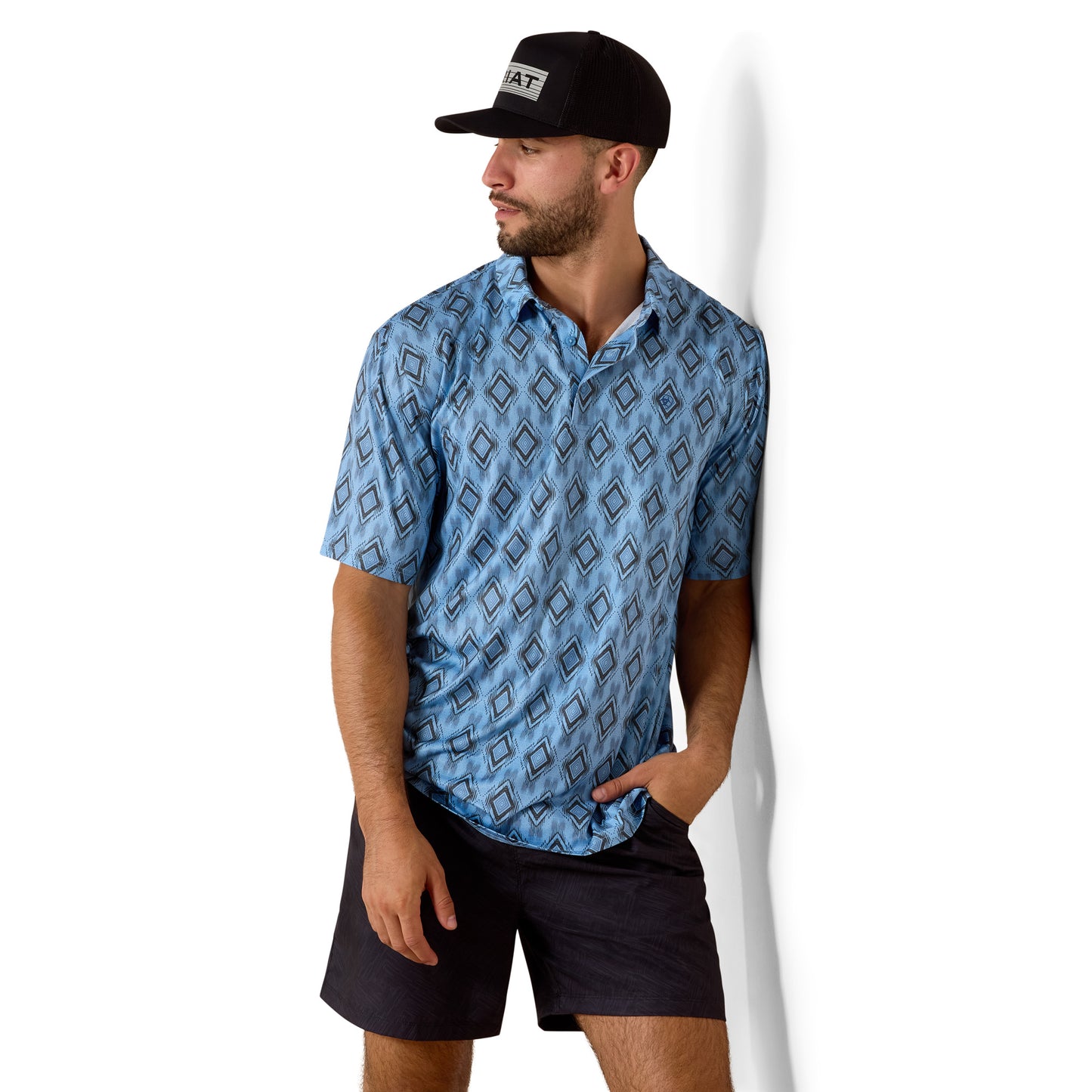 Ariat Men's 360 Airflow Blissful Blue Polo 10073509