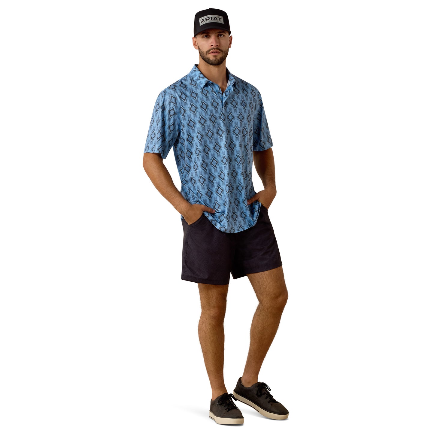 Ariat Men's 360 Airflow Blissful Blue Polo 10073509