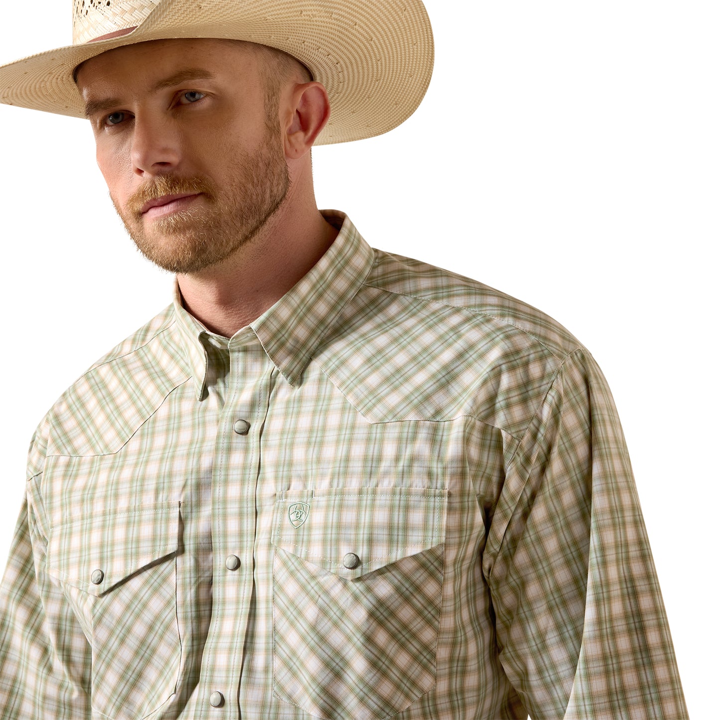 Ariat Men's Pro Series Fraser White Multi Plaid Snap Shirt 10073516