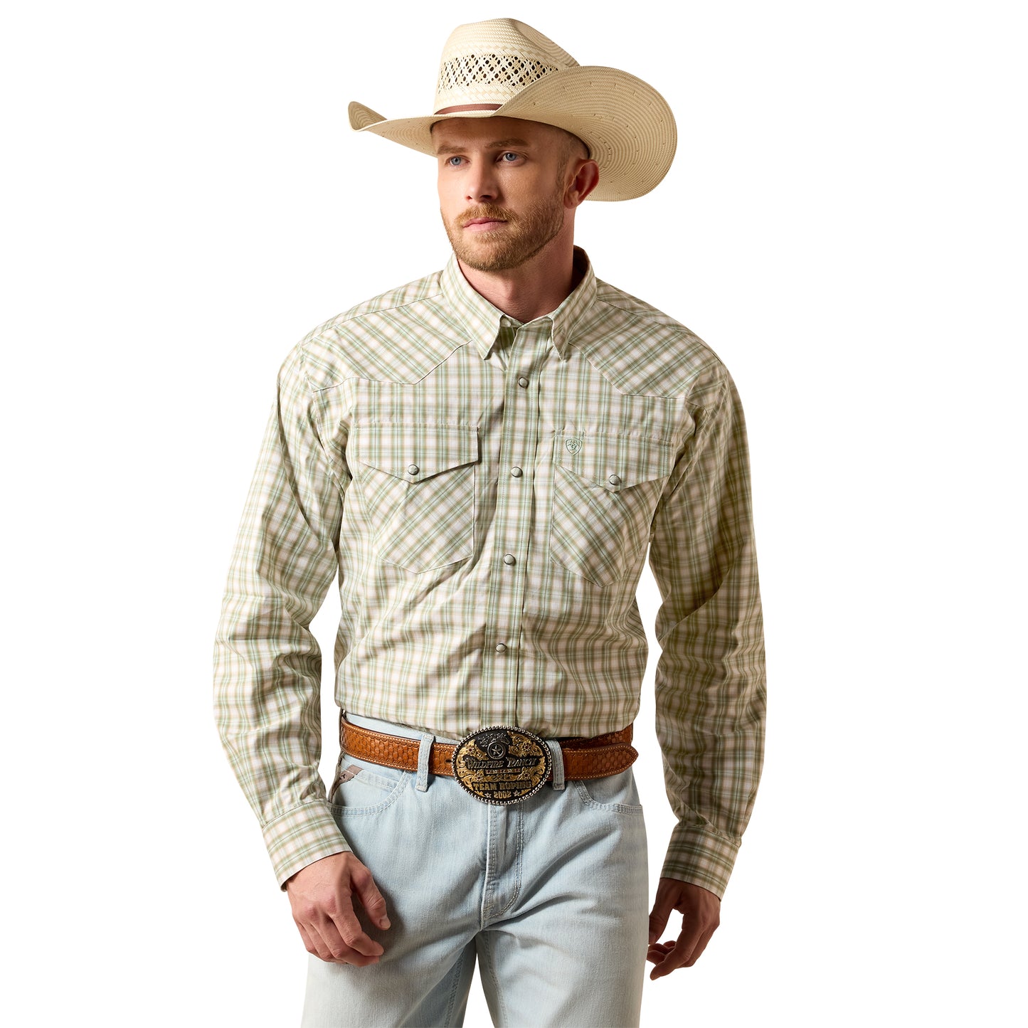 Ariat Men's Pro Series Fraser White Multi Plaid Snap Shirt 10073516