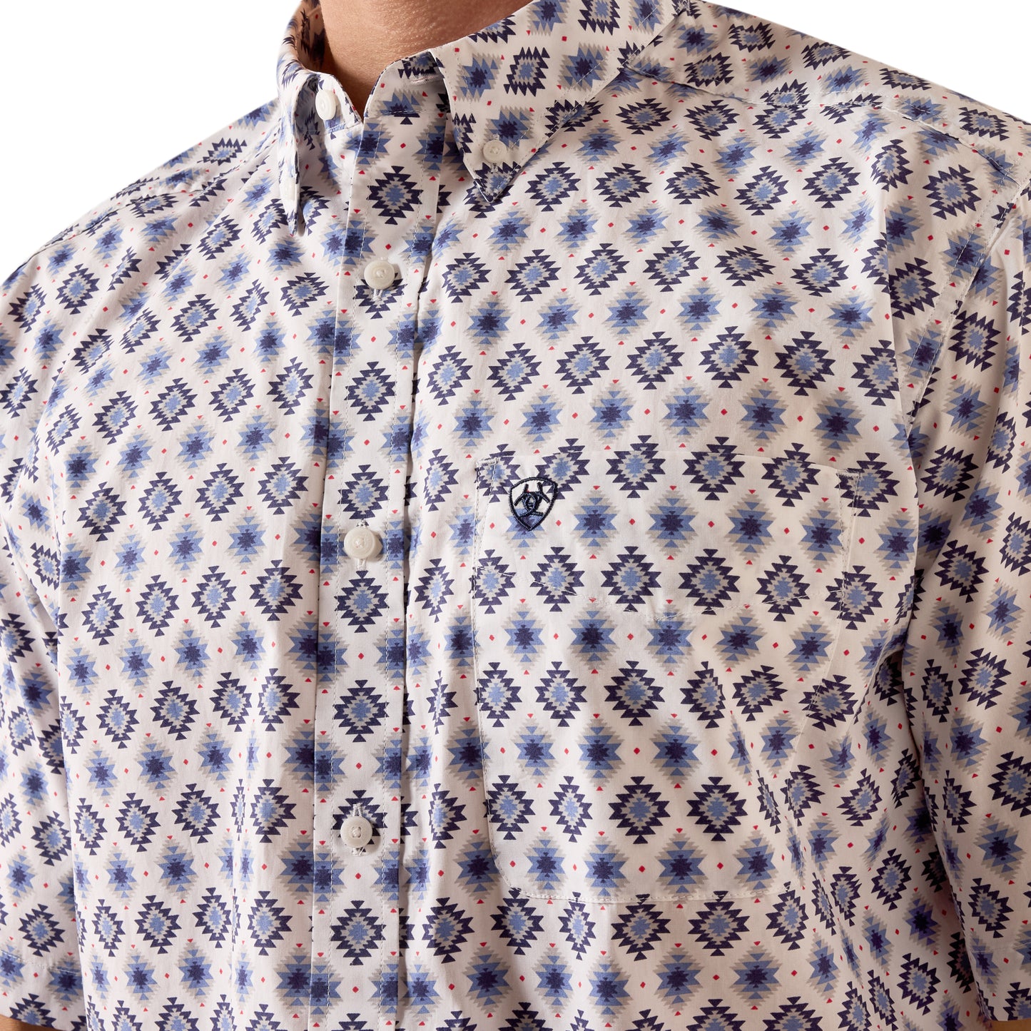 Ariat Men's Baxter White Multi Southwest Print Button Down Shirt 10073527