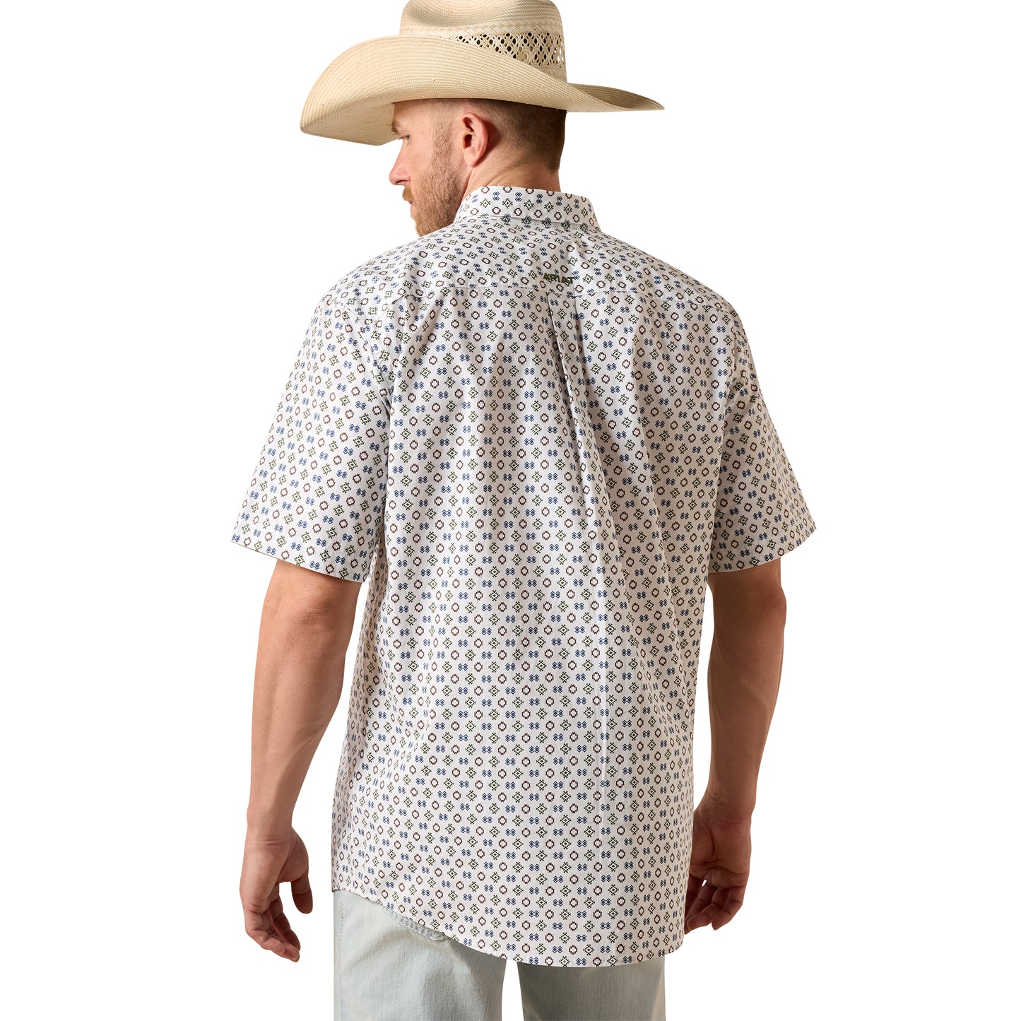 Ariat Men's Seton White Printed Classic Fit Shirt 10073528