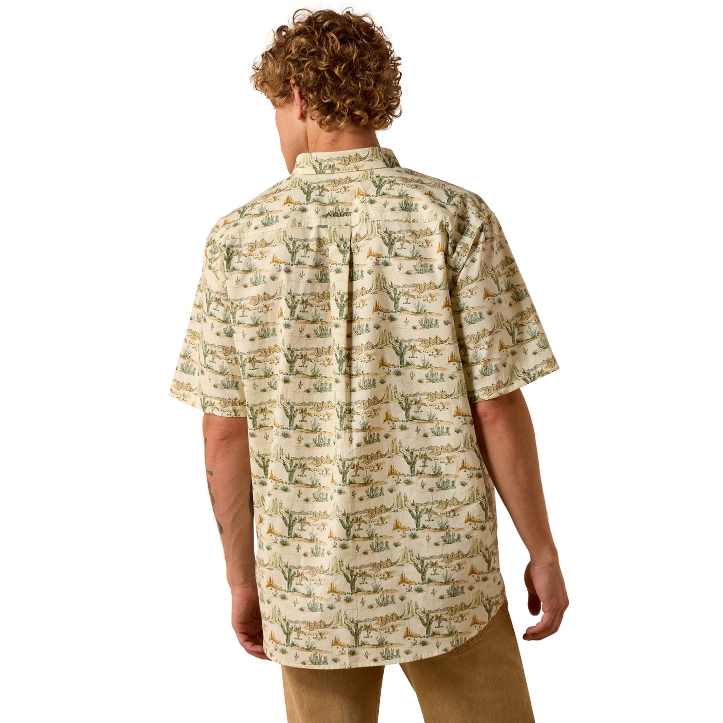 Ariat Men's Sable Almond Oil Scenic Print Classic Fit Shirt 10073530