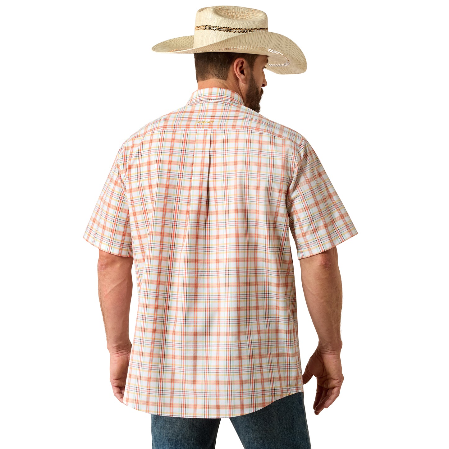 Ariat Men's Pro Series Nico White Multi Plaid Classic Fit Shirt 10073562