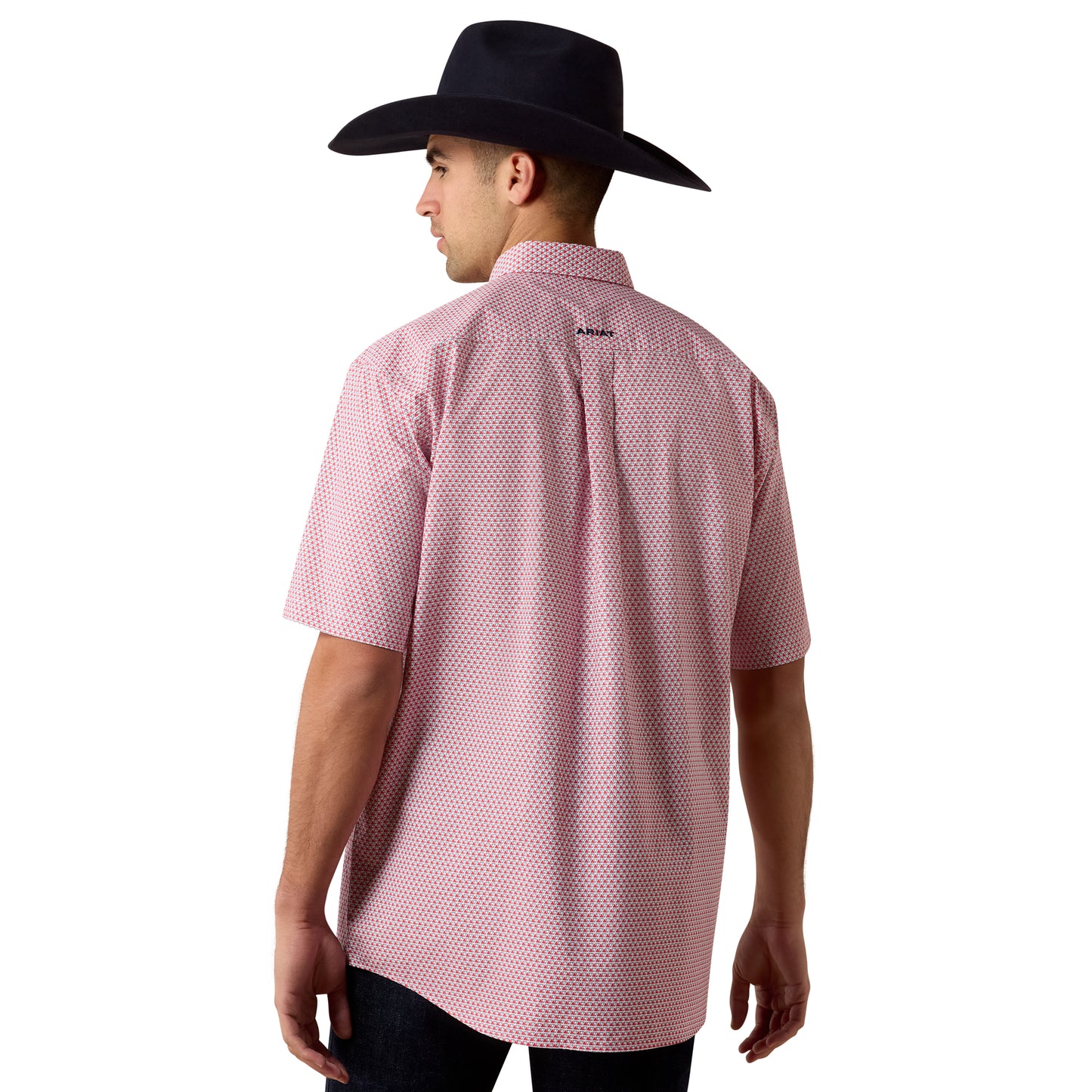 Ariat Men's Bowman Hibiscus Red Triangle Print Button Down Shirt 10073588