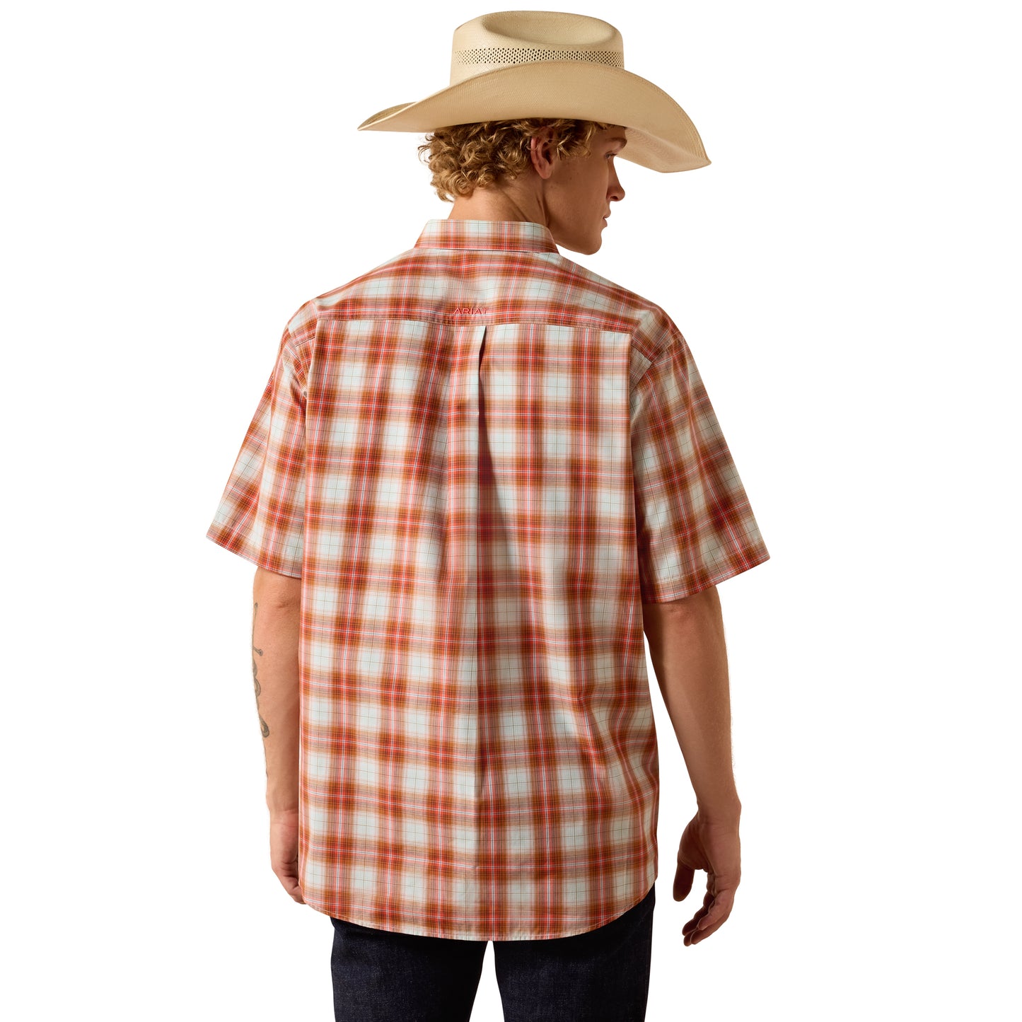 Ariat Men's Pro Series Ned Paprika Plaid Classic Button Down Shirt 10073601