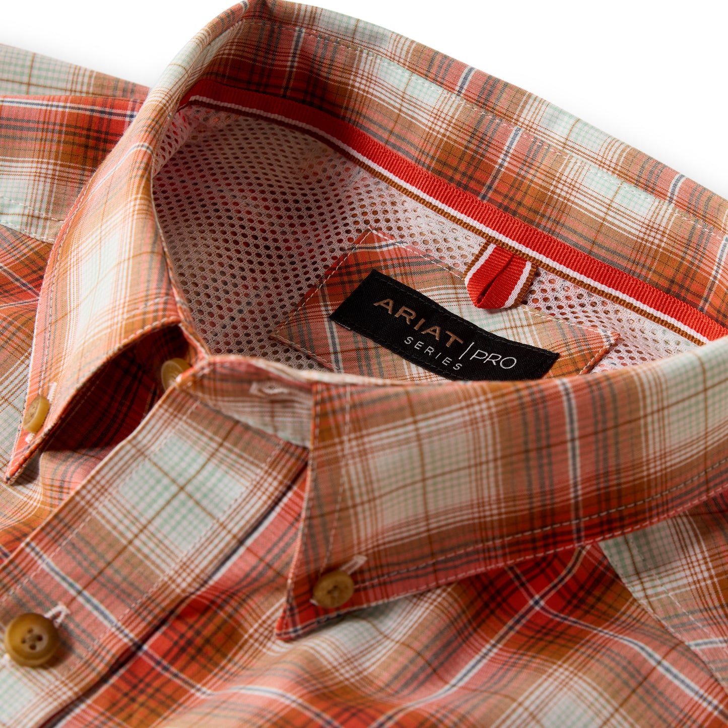Ariat Men's Pro Series Ned Paprika Plaid Classic Button Down Shirt 10073601