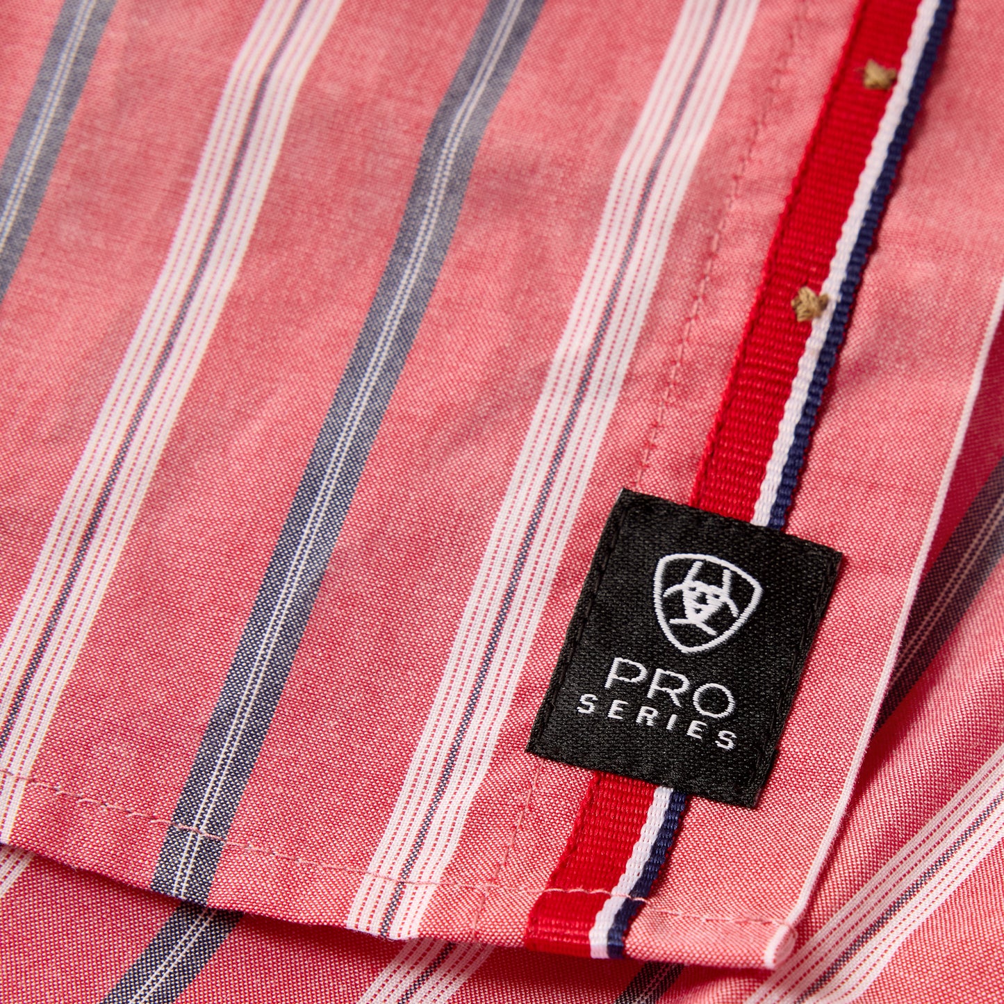 Ariat Men's Pro Series Bobby Hibiscus Red Stripe Button Down Shirt 10073604