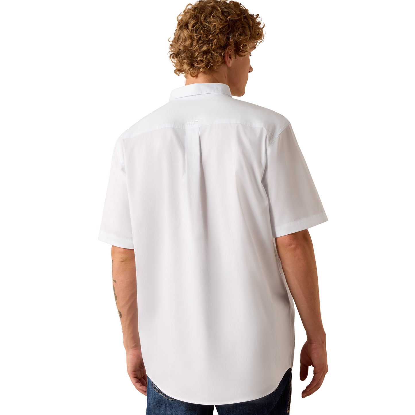 Ariat Men's White Lightweight Twill Classic Fit Shirt 10073615