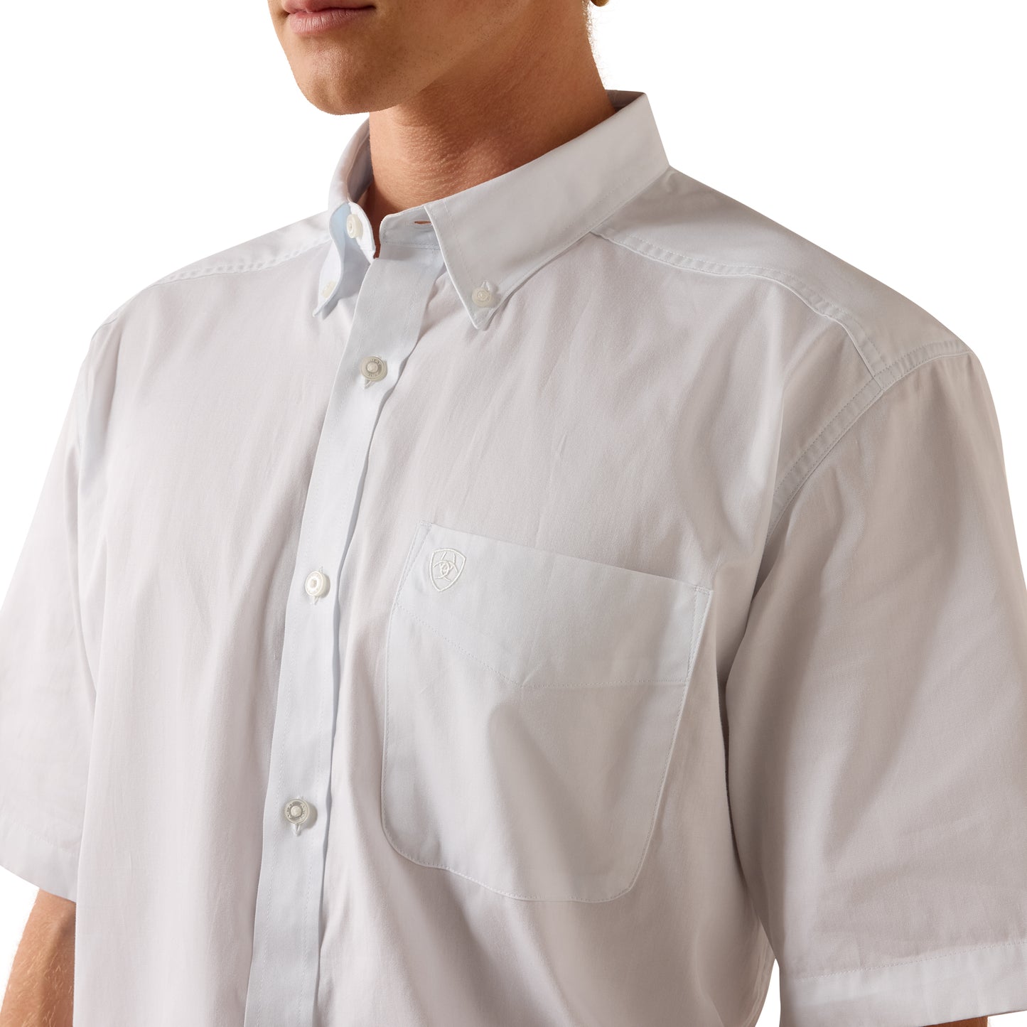 Ariat Men's White Lightweight Twill Classic Fit Shirt 10073615