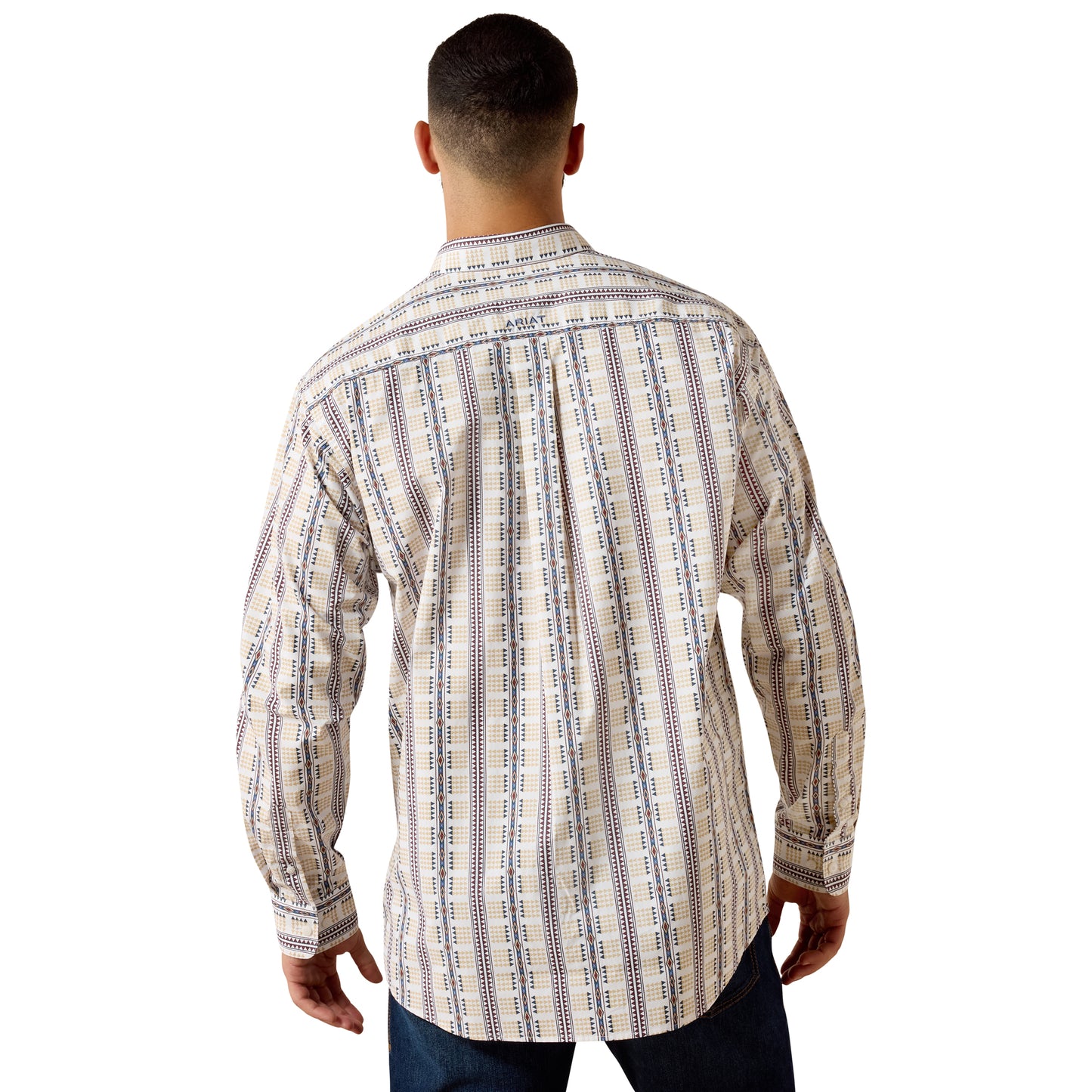 Ariat Men's Team Daniel White Multi Southwest Button Down Shirt 10073627