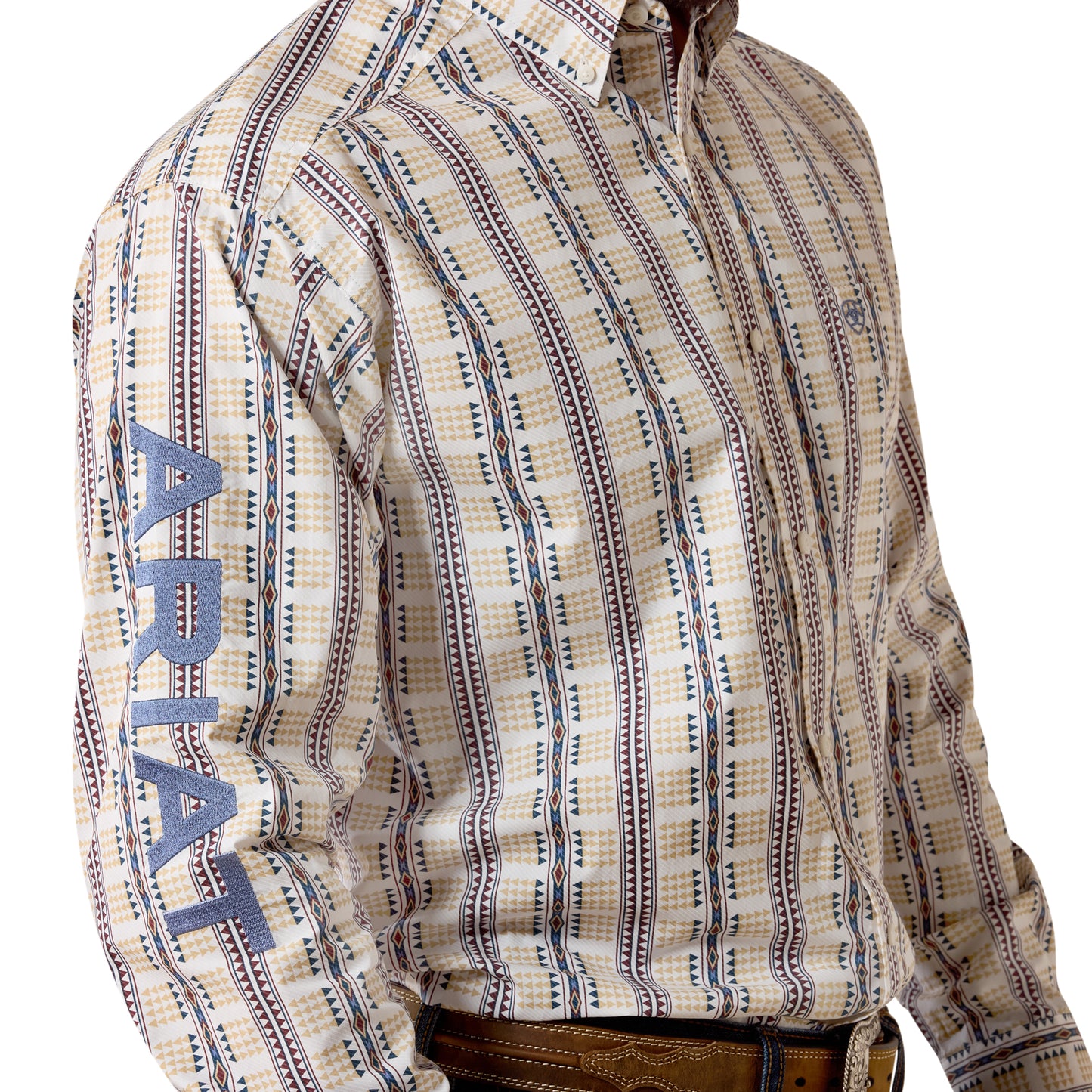 Ariat Men's Team Daniel White Multi Southwest Button Down Shirt 10073627