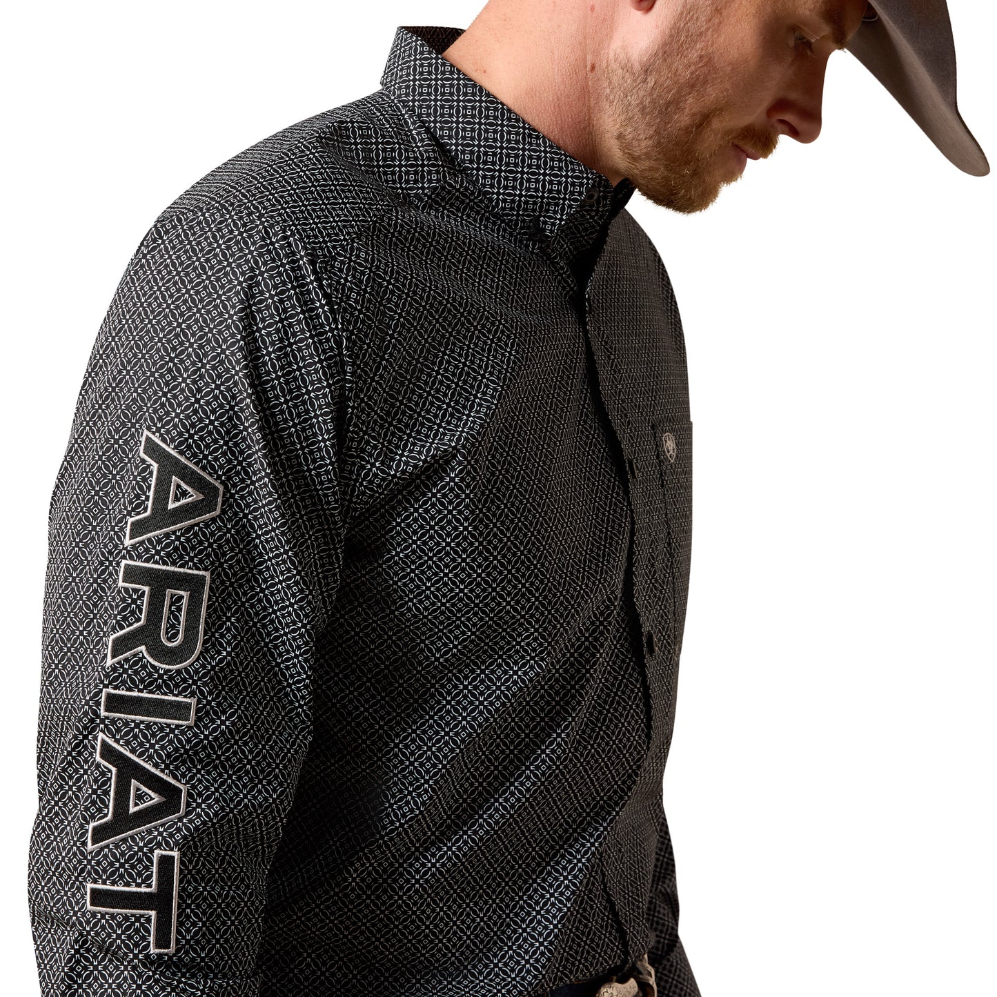 Ariat Men's Team Dariel Black Medallion Print Fitted Shirt 10073630