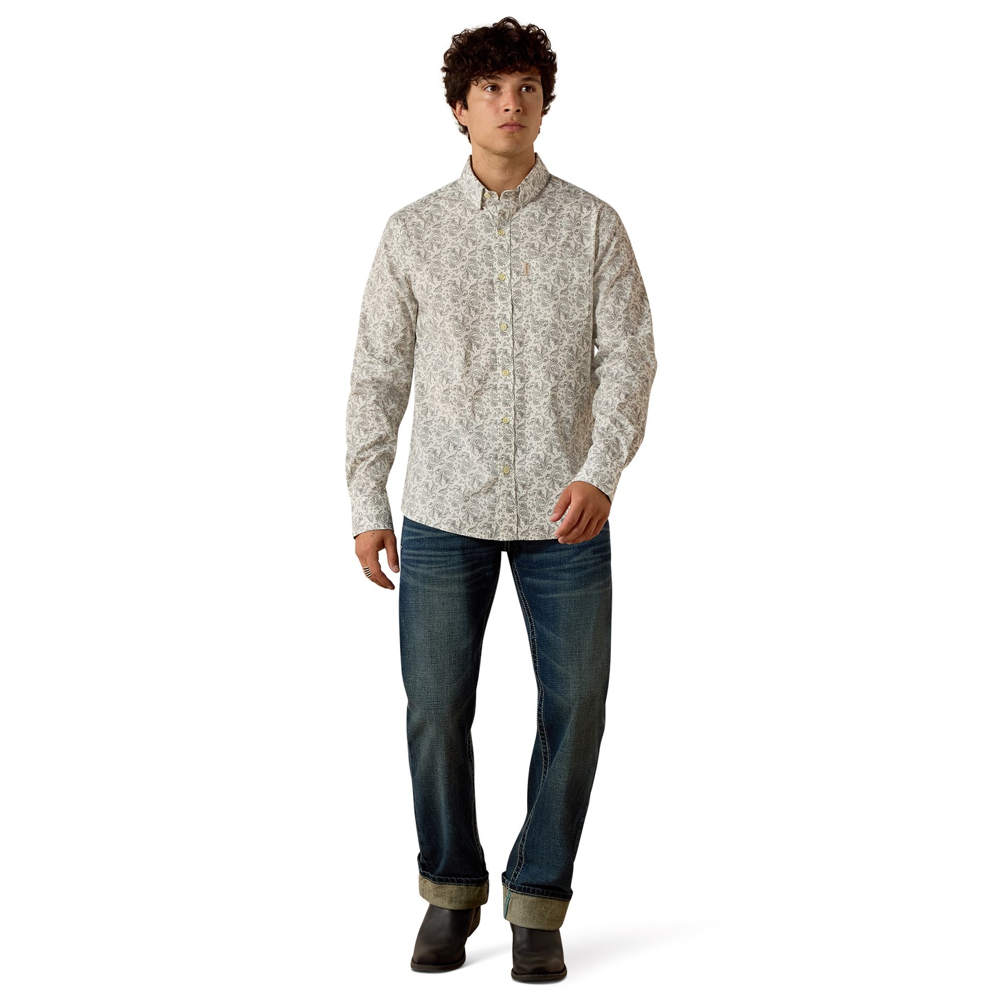 Ariat Men's Martin Pristine Paisley Print Modern Fit Shirt 10073642