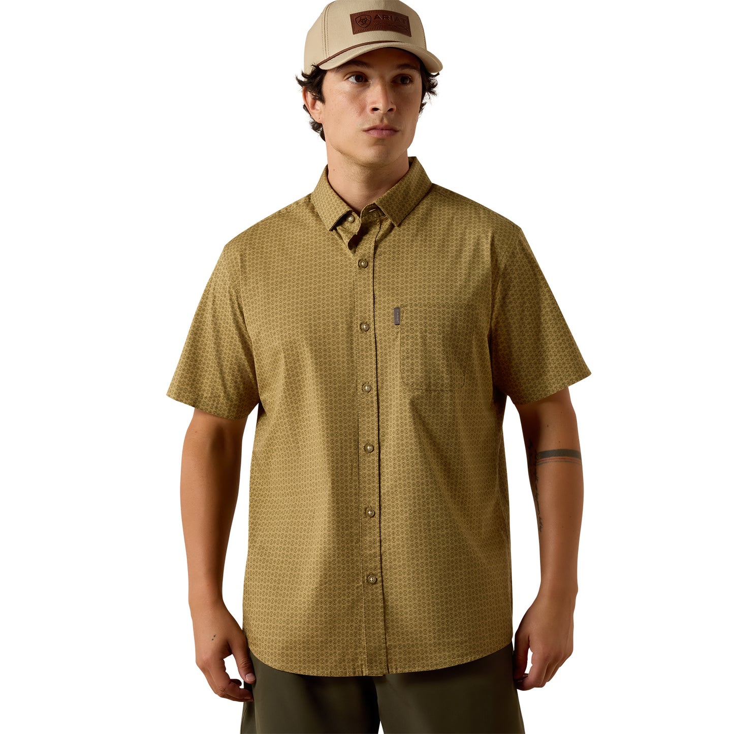 Ariat Men's Matt Cedar Arrow Block Print Modern Fit Shirt 10073646
