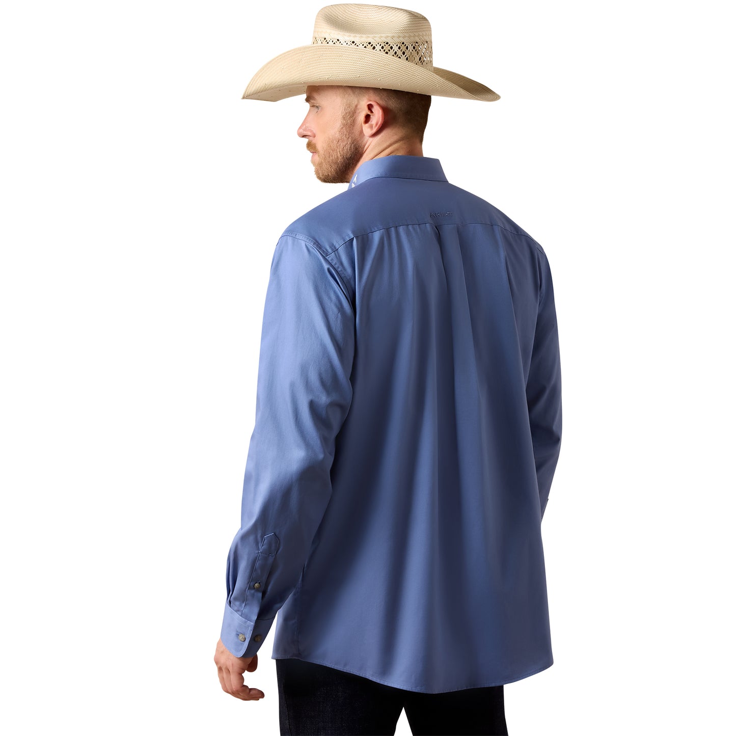 Ariat Men's Team Logo Lightweight Colonial Blue Button Down Shirt 10073660