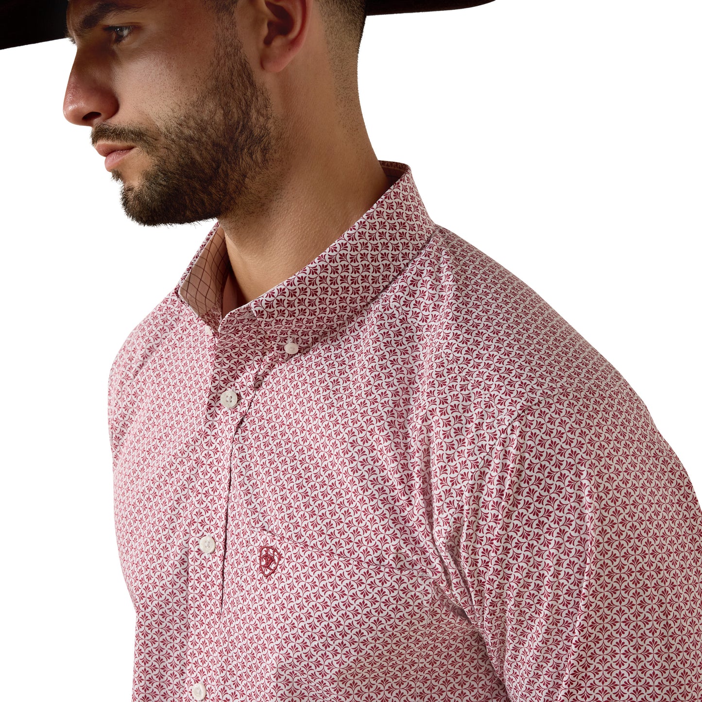 Ariat Wrinkle Free Wilde Rhubarb Leaf Print Fitted Shirt 10073689