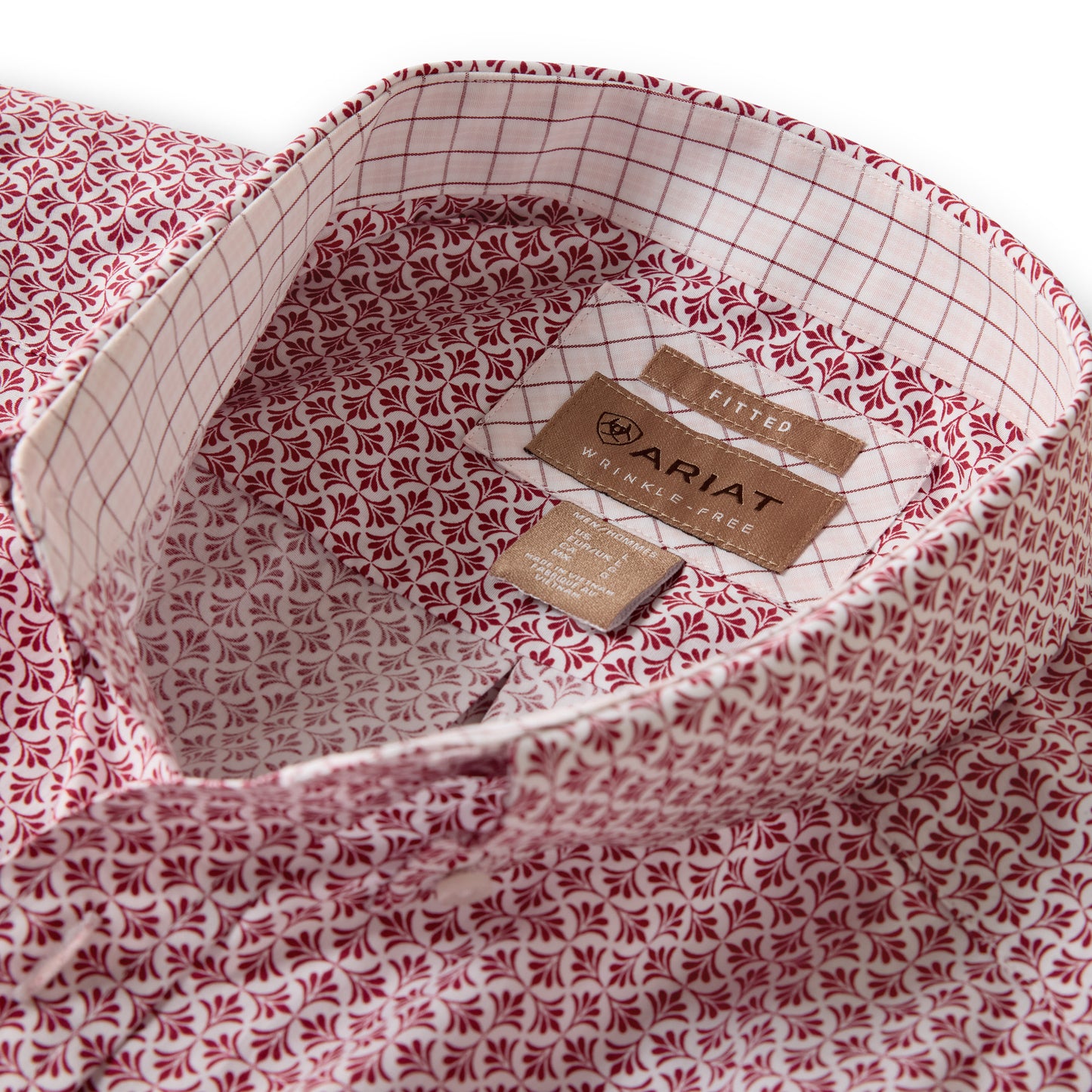 Ariat Wrinkle Free Wilde Rhubarb Leaf Print Fitted Shirt 10073689