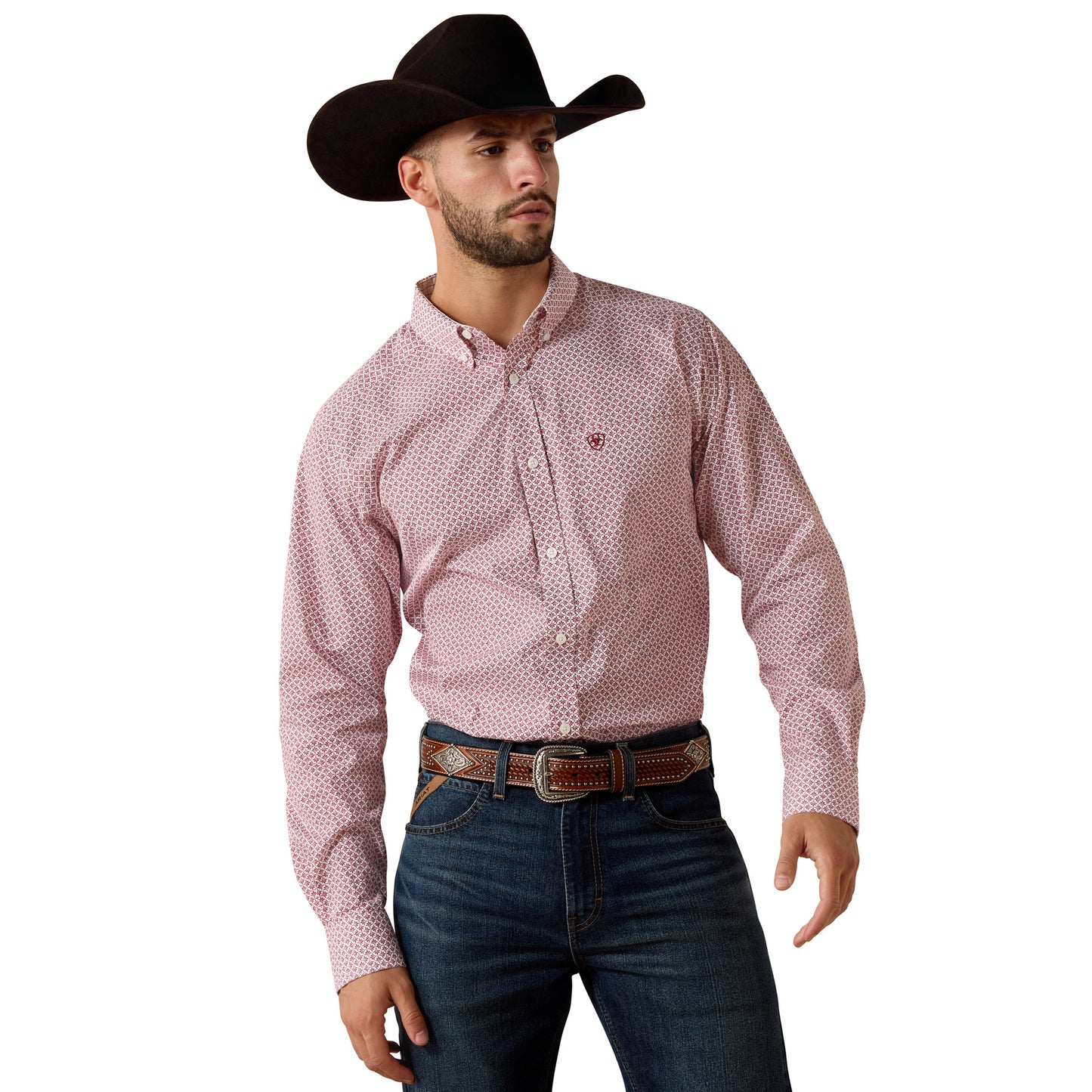 Ariat Wrinkle Free Wilde Rhubarb Leaf Print Fitted Shirt 10073689