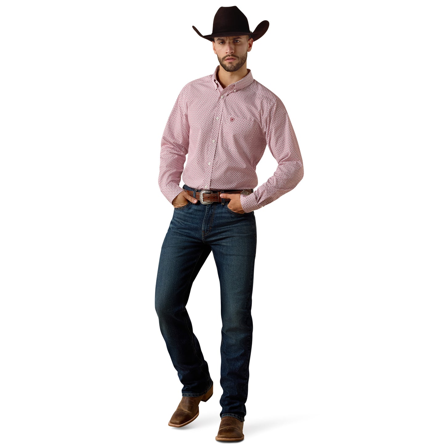 Ariat Wrinkle Free Wilde Rhubarb Leaf Print Fitted Shirt 10073689
