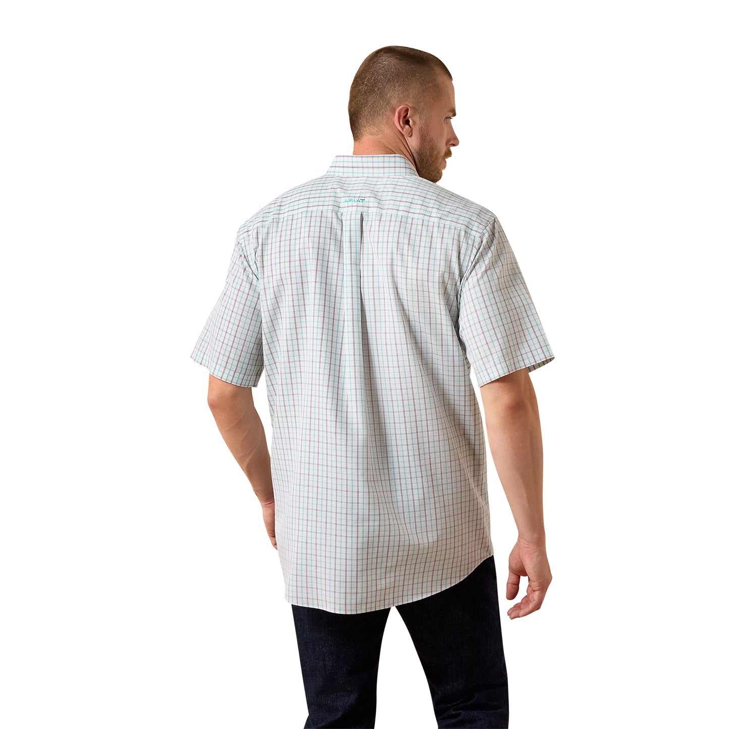 Ariat Men's Wrinkle Free Winchester White Plaid Classic Fit Shirt 10073699