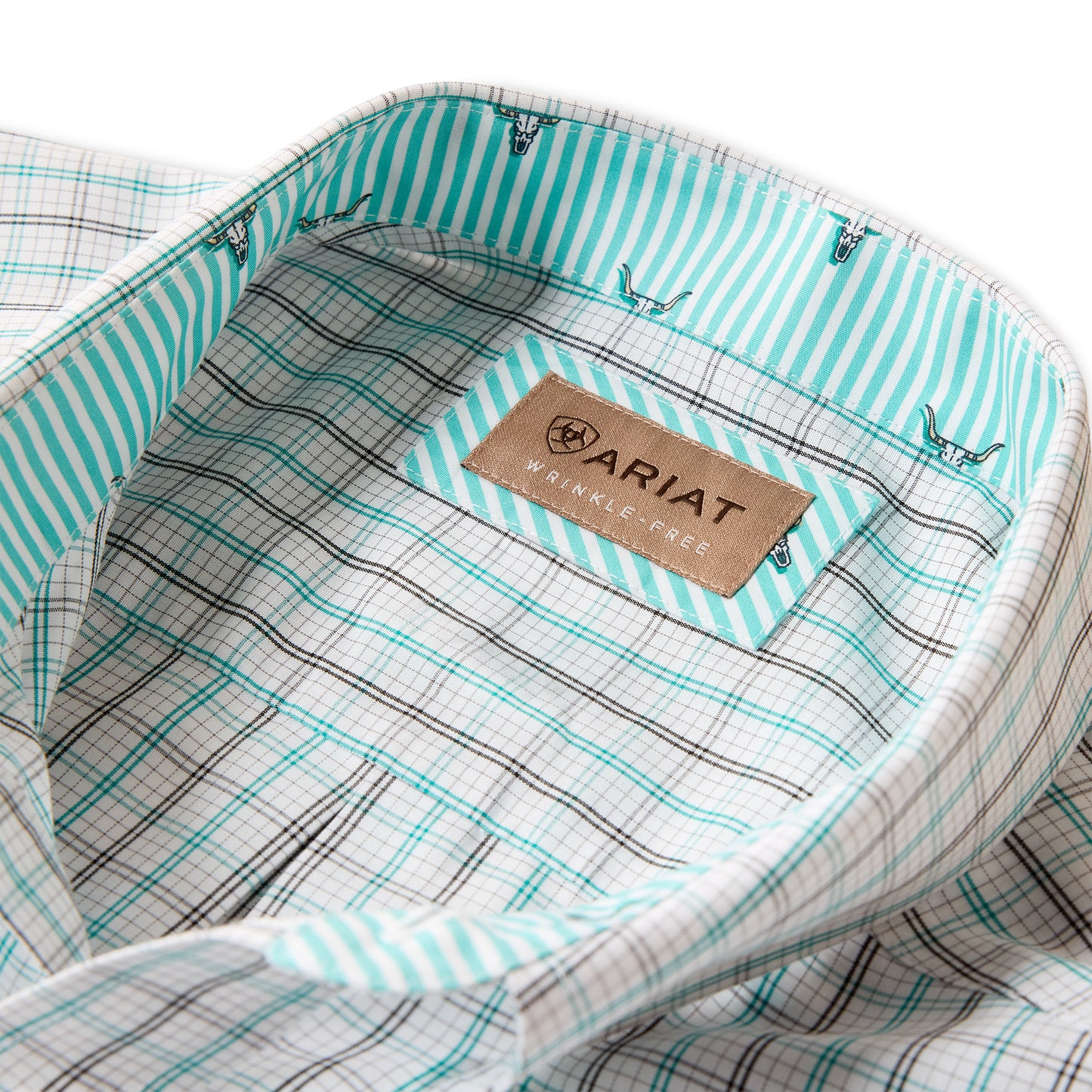 Ariat Men's Wrinkle Free Winchester White Plaid Classic Fit Shirt 10073699