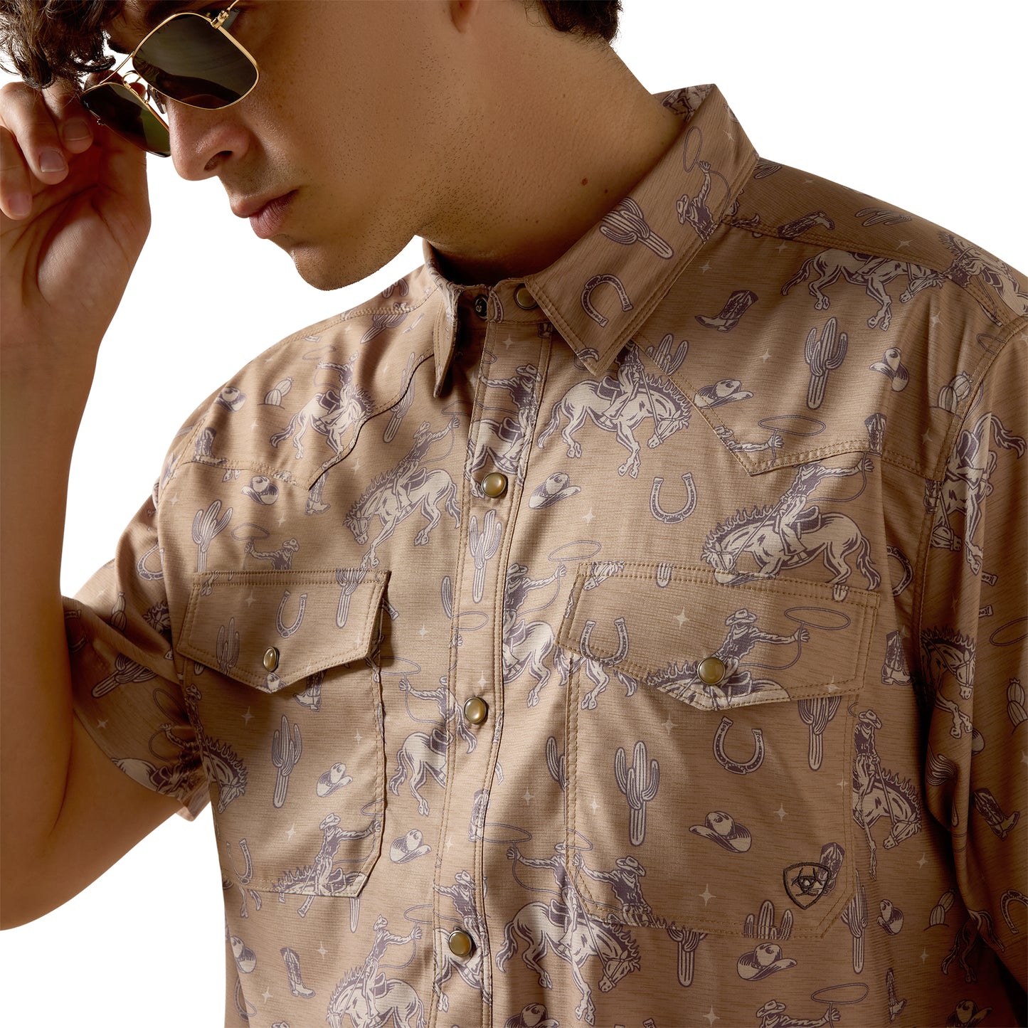 Ariat Men's VentTEK Western Cartouche Printed Snap Shirt 10073869