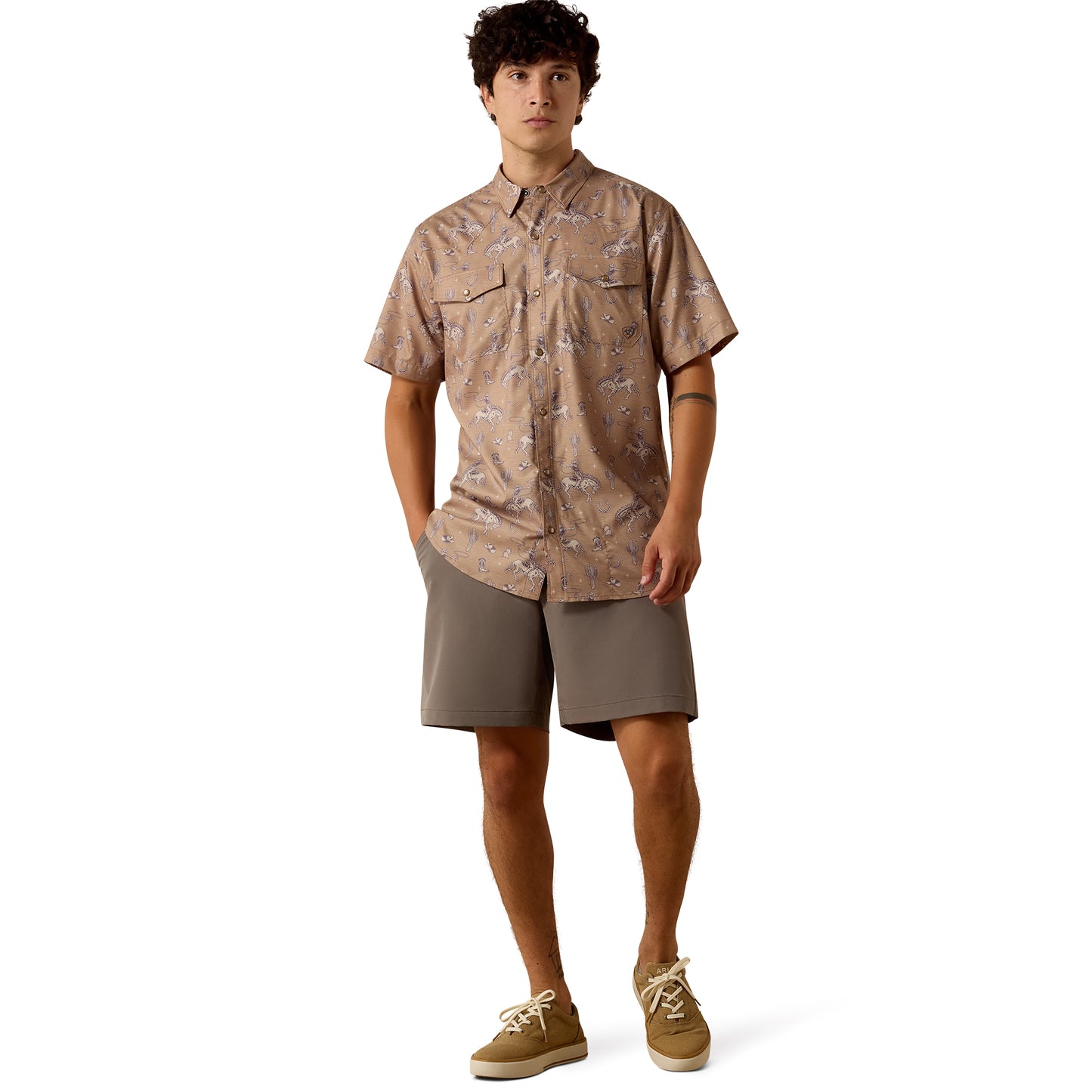 Ariat Men's VentTEK Western Cartouche Printed Snap Shirt 10073869