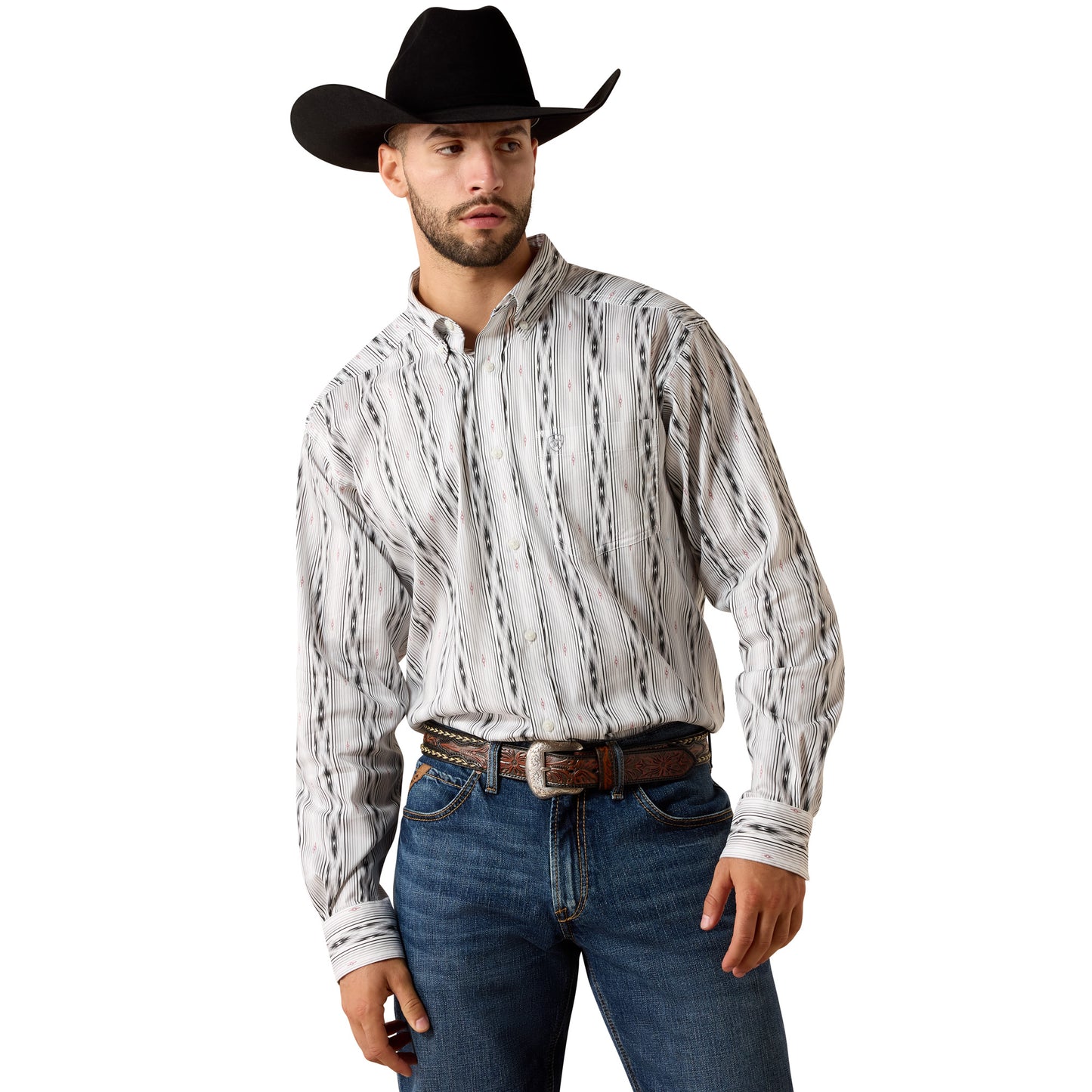 Ariat Men's Everything Classic FIt White Southwest Shirt 10073896