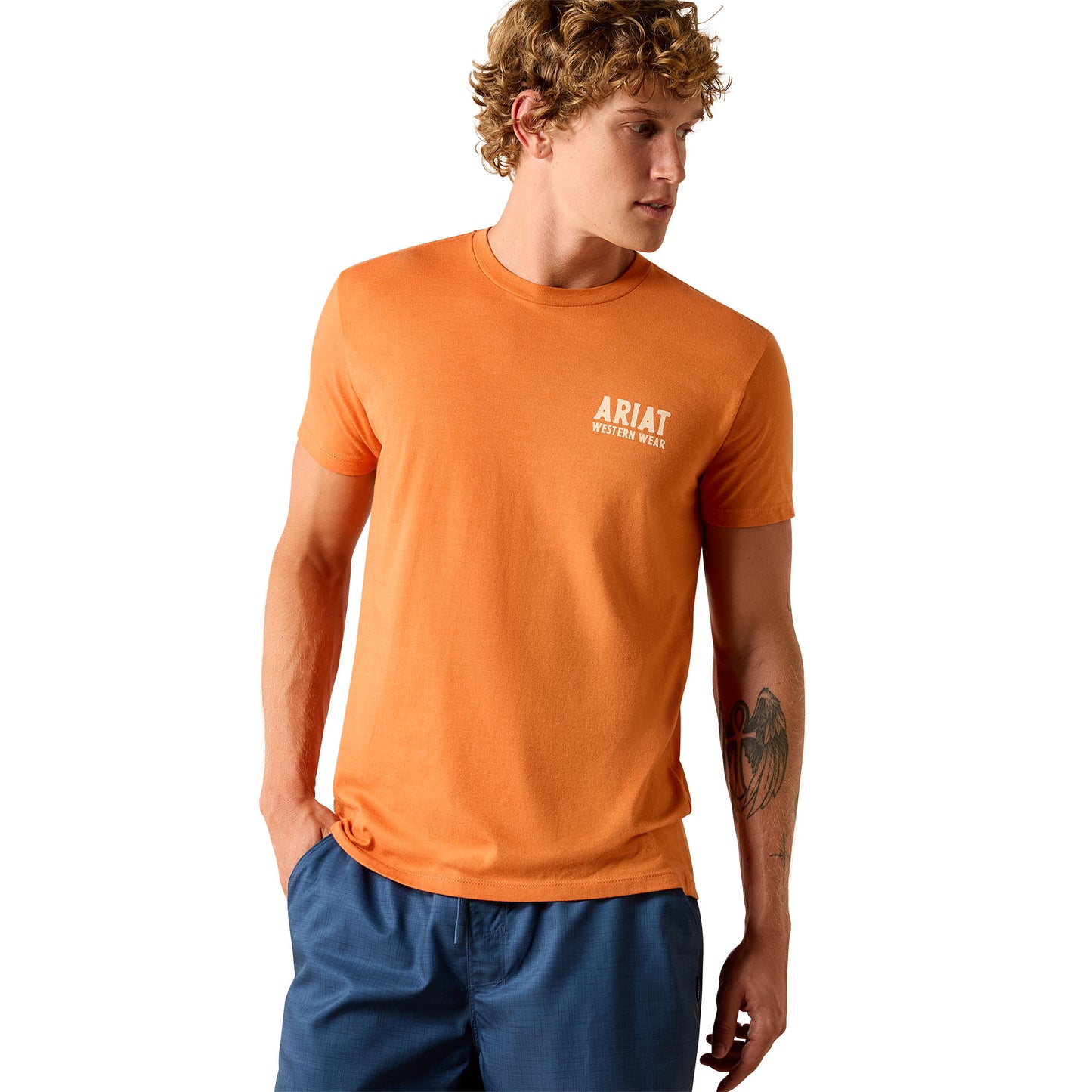 Ariat Men's Outline Shop Papaya Orange T-Shirt 10073959