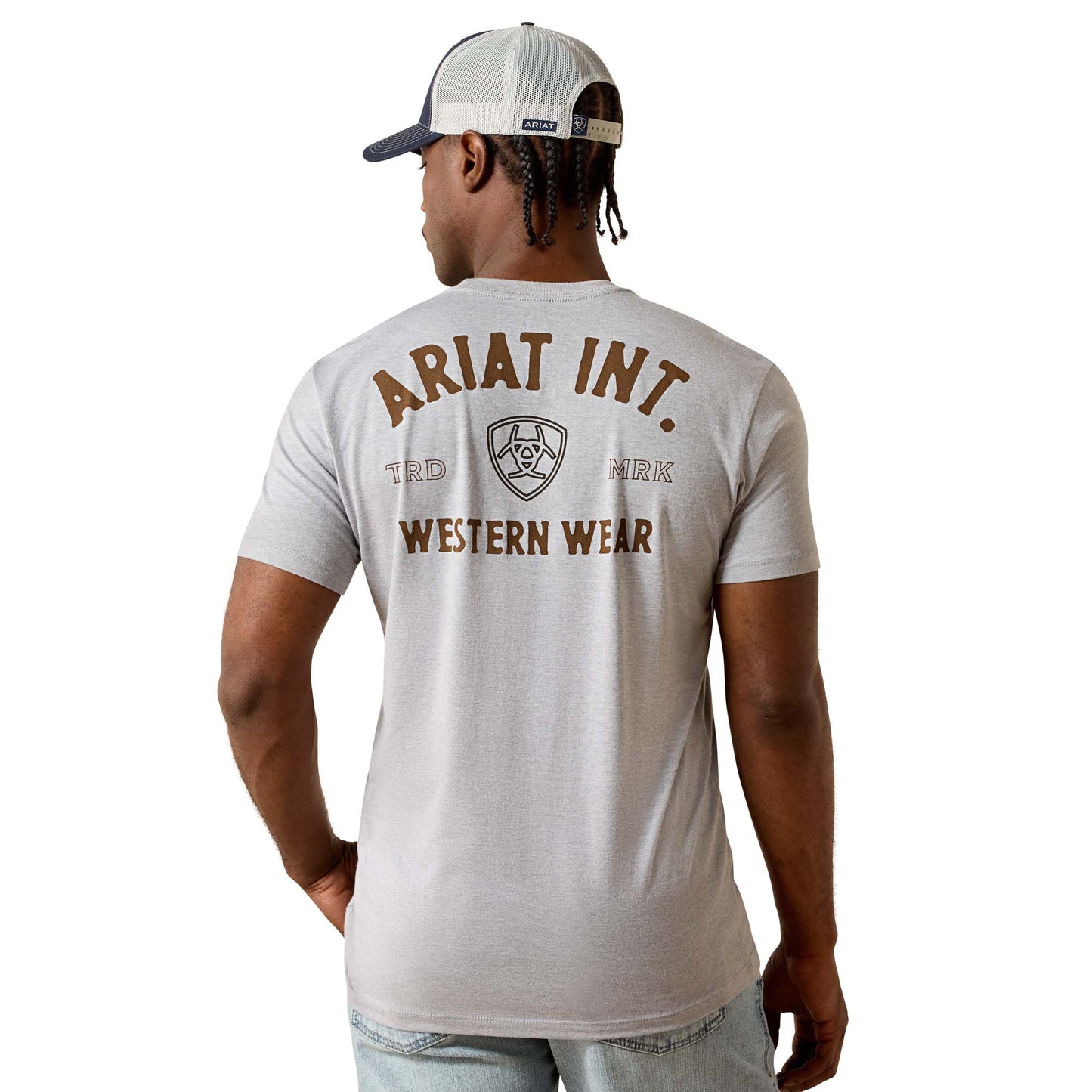 Ariat Men's Outline Shop Pewter Grey T-Shirt 10073960