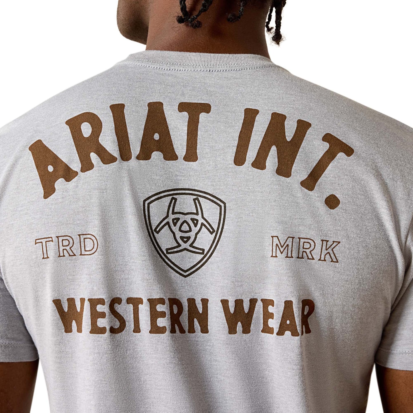 Ariat Men's Outline Shop Pewter Grey T-Shirt 10073960