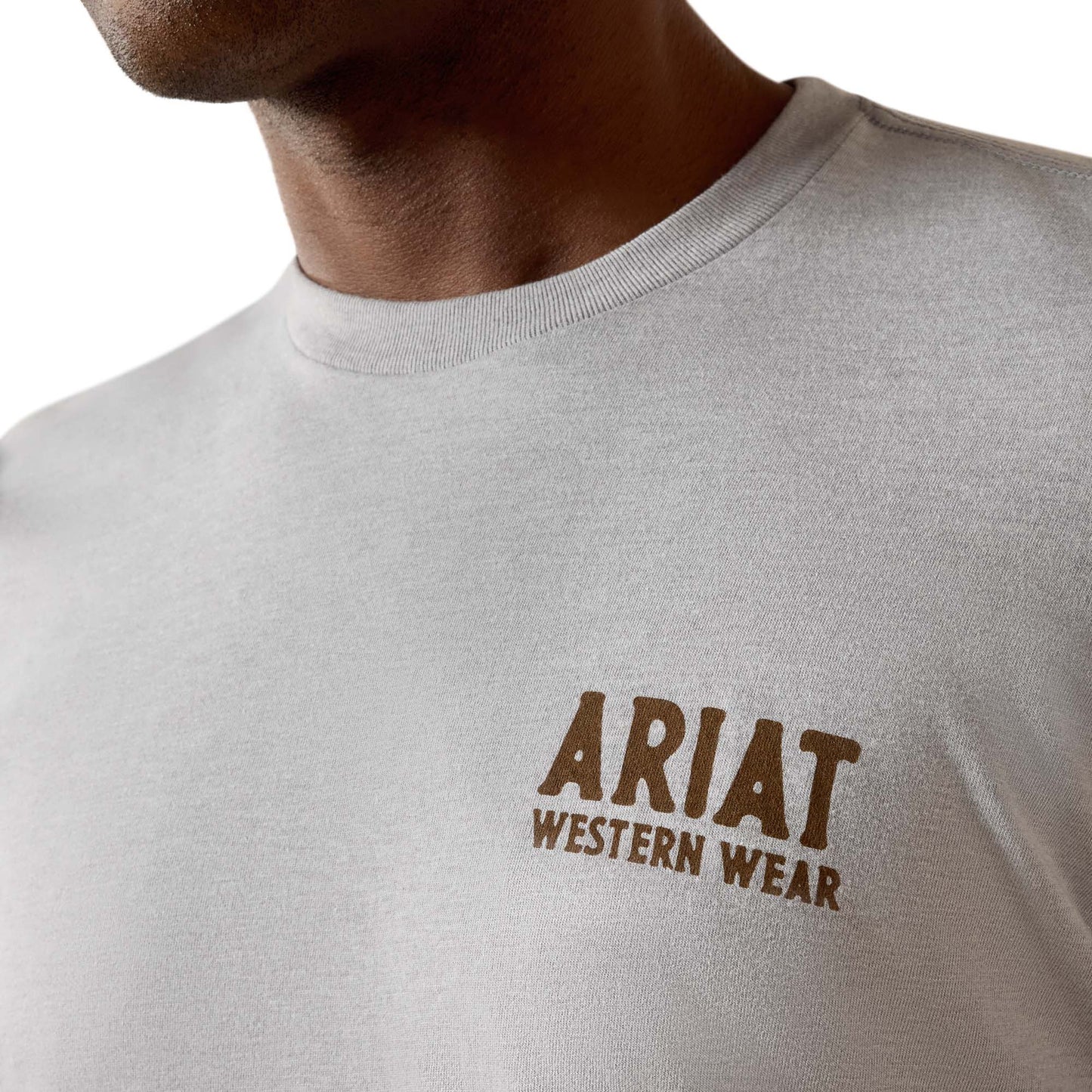 Ariat Men's Outline Shop Pewter Grey T-Shirt 10073960