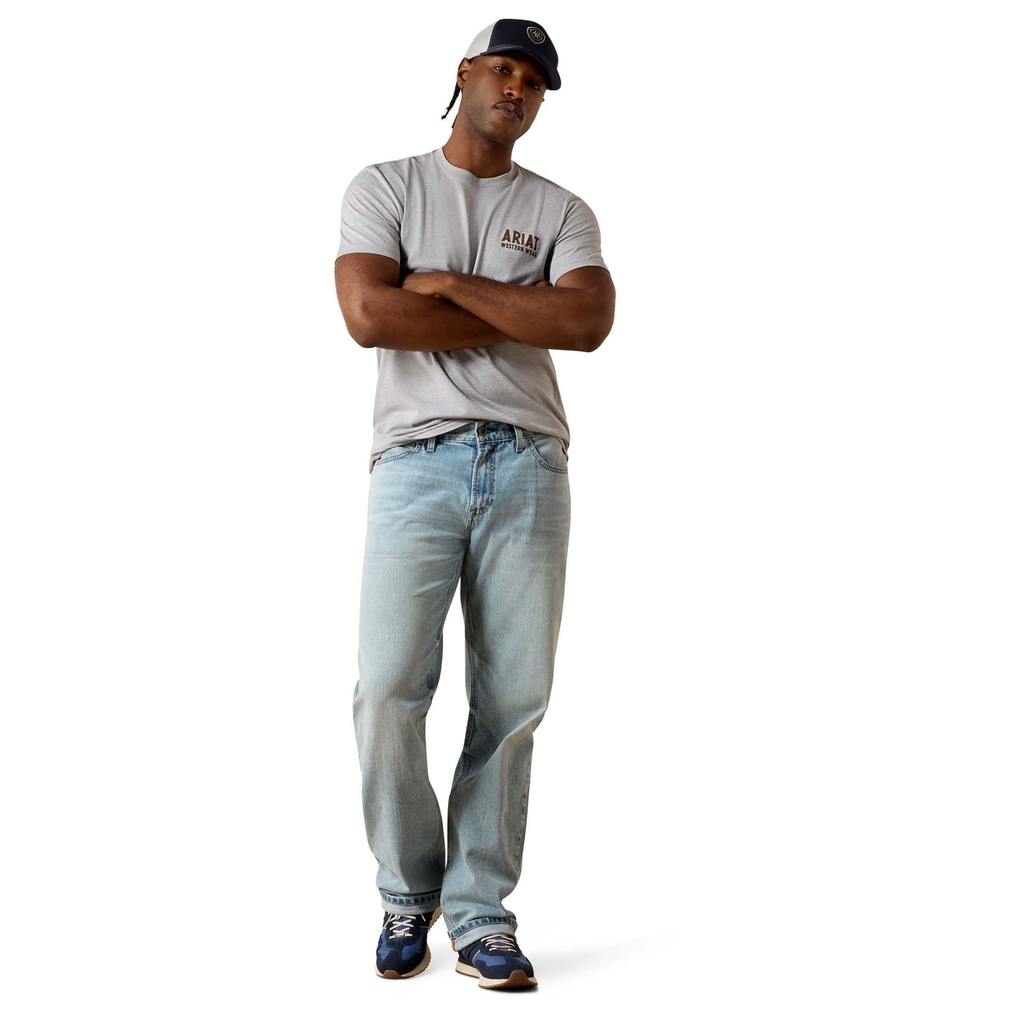 Ariat Men's Outline Shop Pewter Grey T-Shirt 10073960