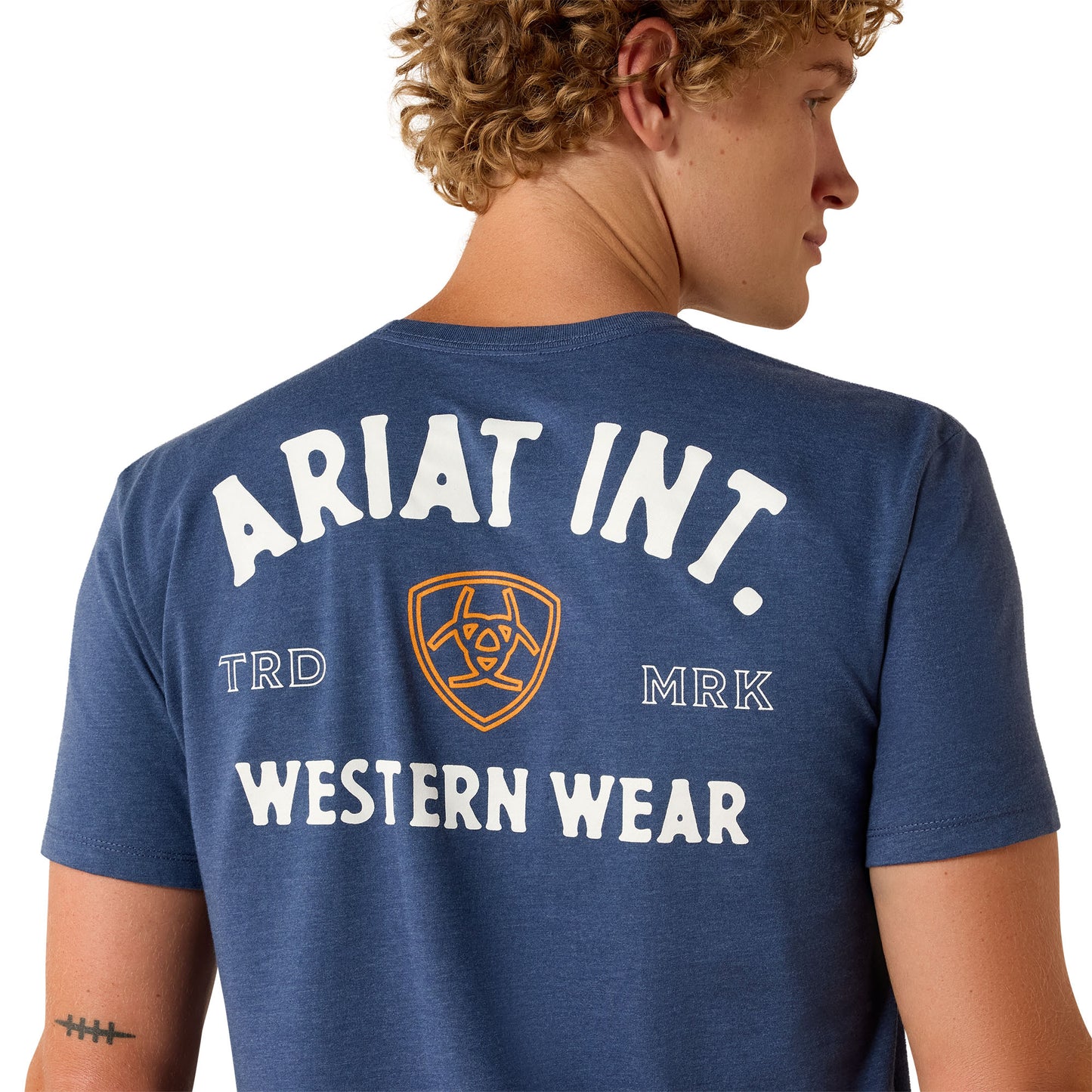 Ariat Men's Outline Shop Graphic Navy Heather T-Shirt 10073961