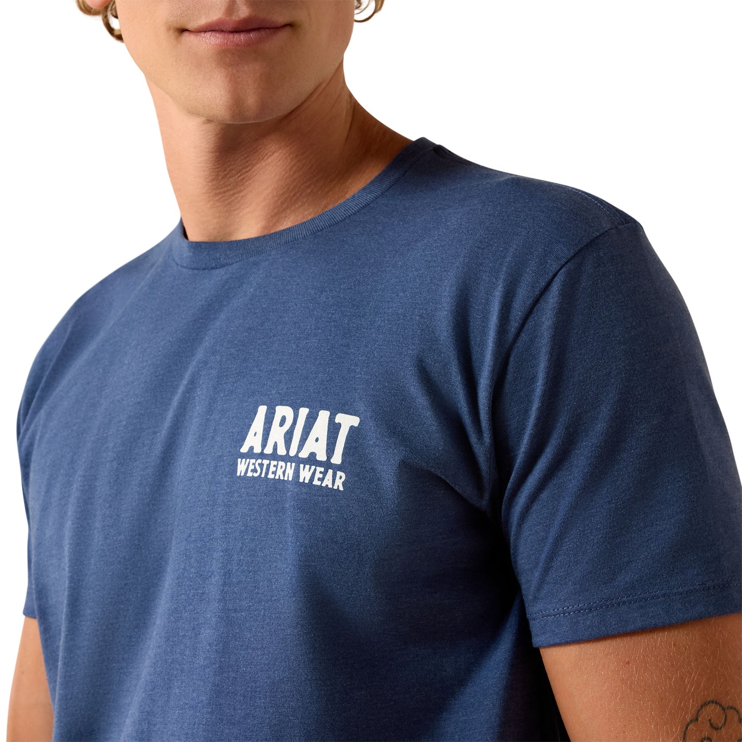 Ariat Men's Outline Shop Graphic Navy Heather T-Shirt 10073961