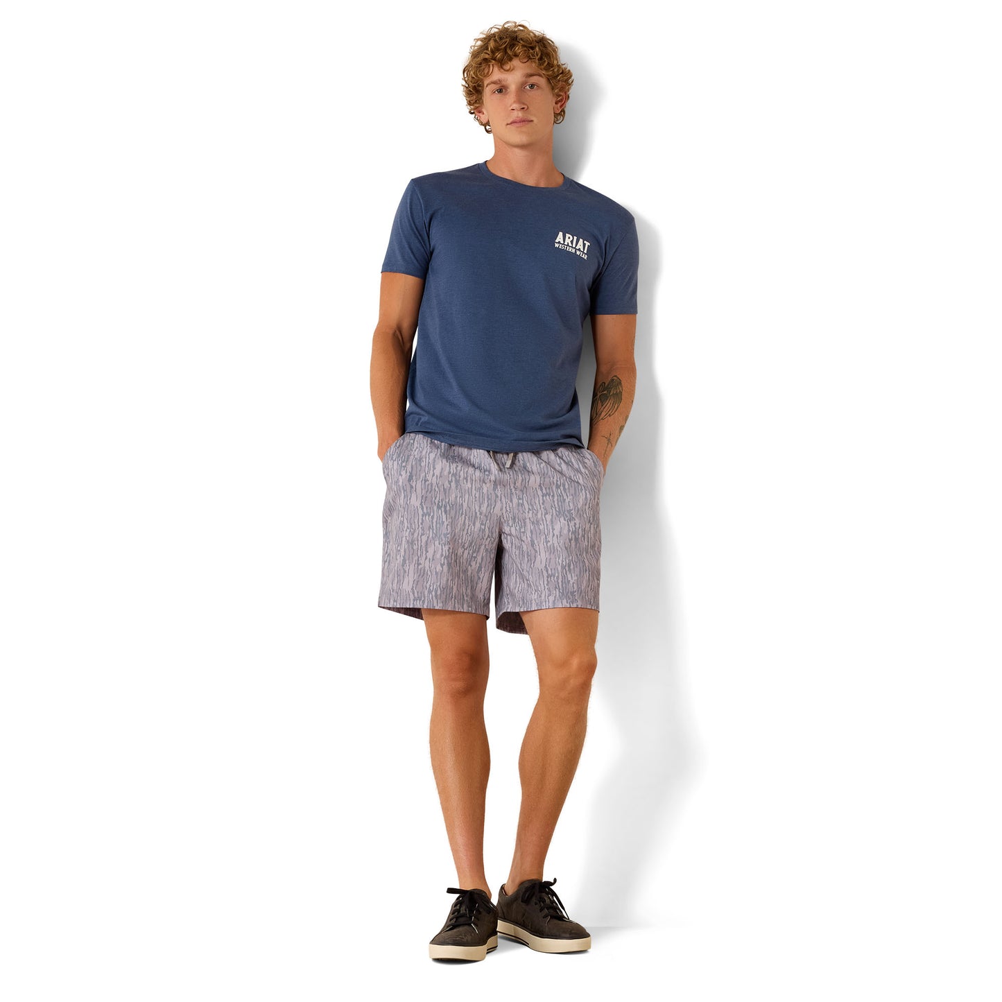 Ariat Men's Outline Shop Graphic Navy Heather T-Shirt 10073961