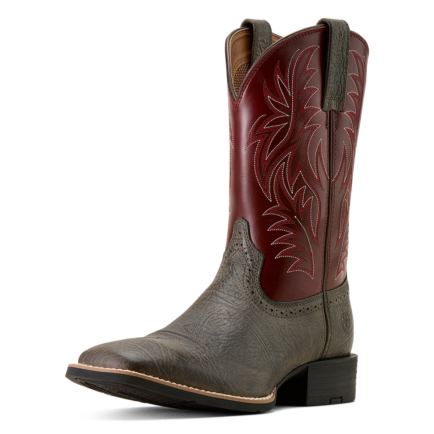 Ariat Men's Sport Western Charcoal Grey Hippo Print Cowboy Boot 10074223