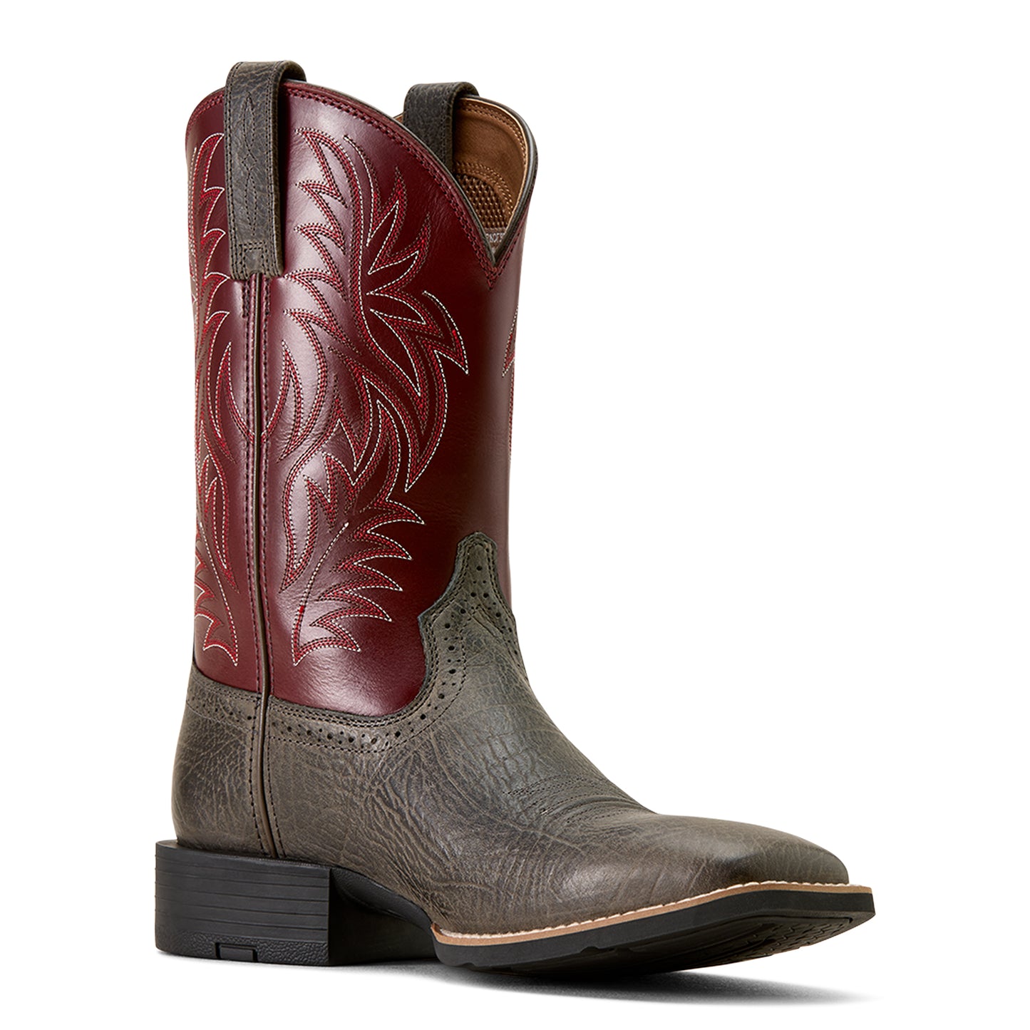 Ariat Men's Sport Western Charcoal Grey Hippo Print Cowboy Boot 10074223