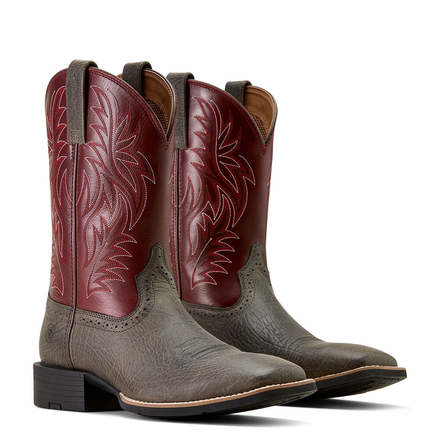 Ariat Men's Sport Western Charcoal Grey Hippo Print Cowboy Boot 10074223