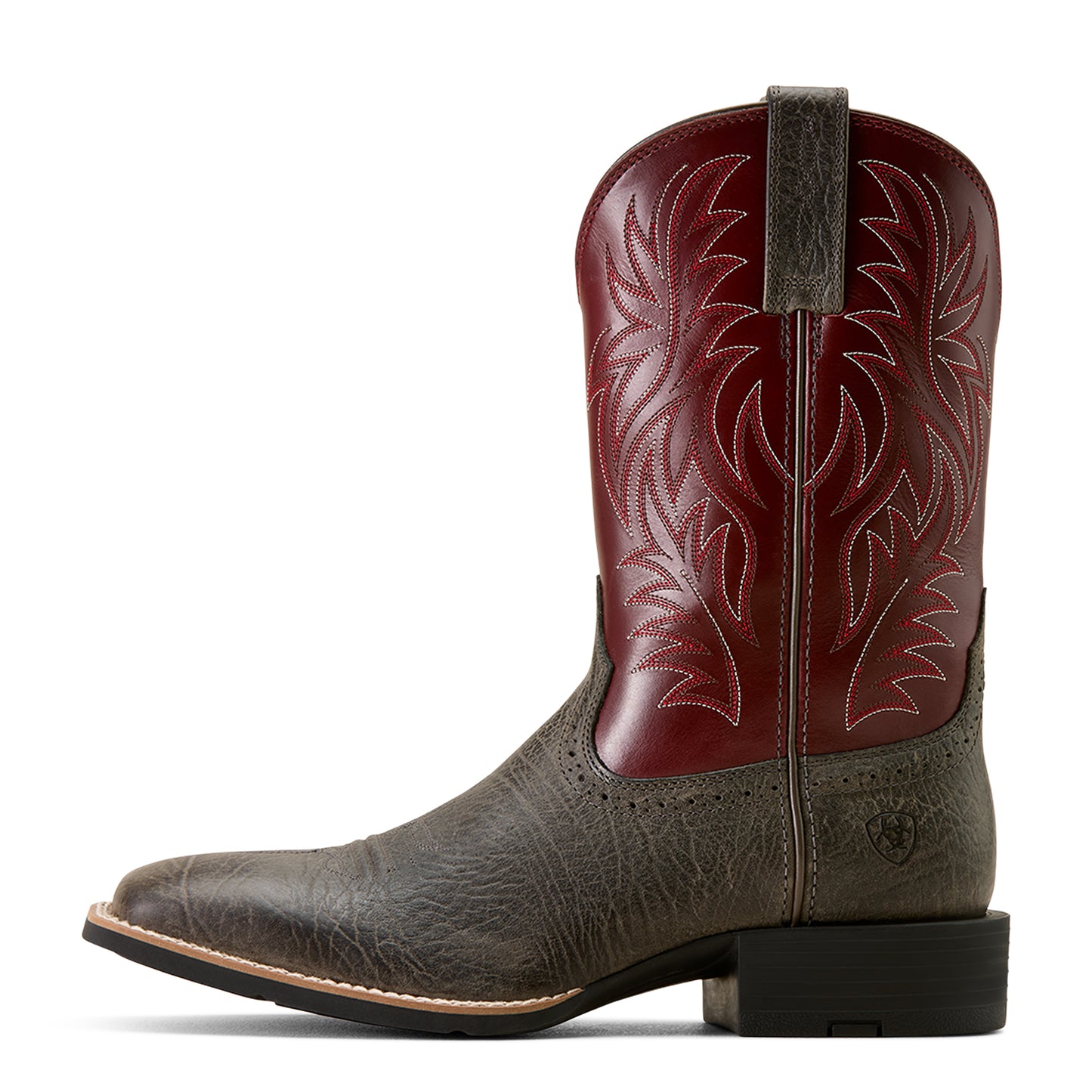 Ariat Men's Sport Western Charcoal Grey Hippo Print Cowboy Boot 10074223