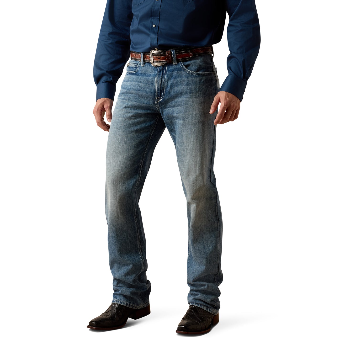 Ariat Men's M2 Traditional Relaxed Chet Kash Medium Wash Boot Cut Jeans 10074867