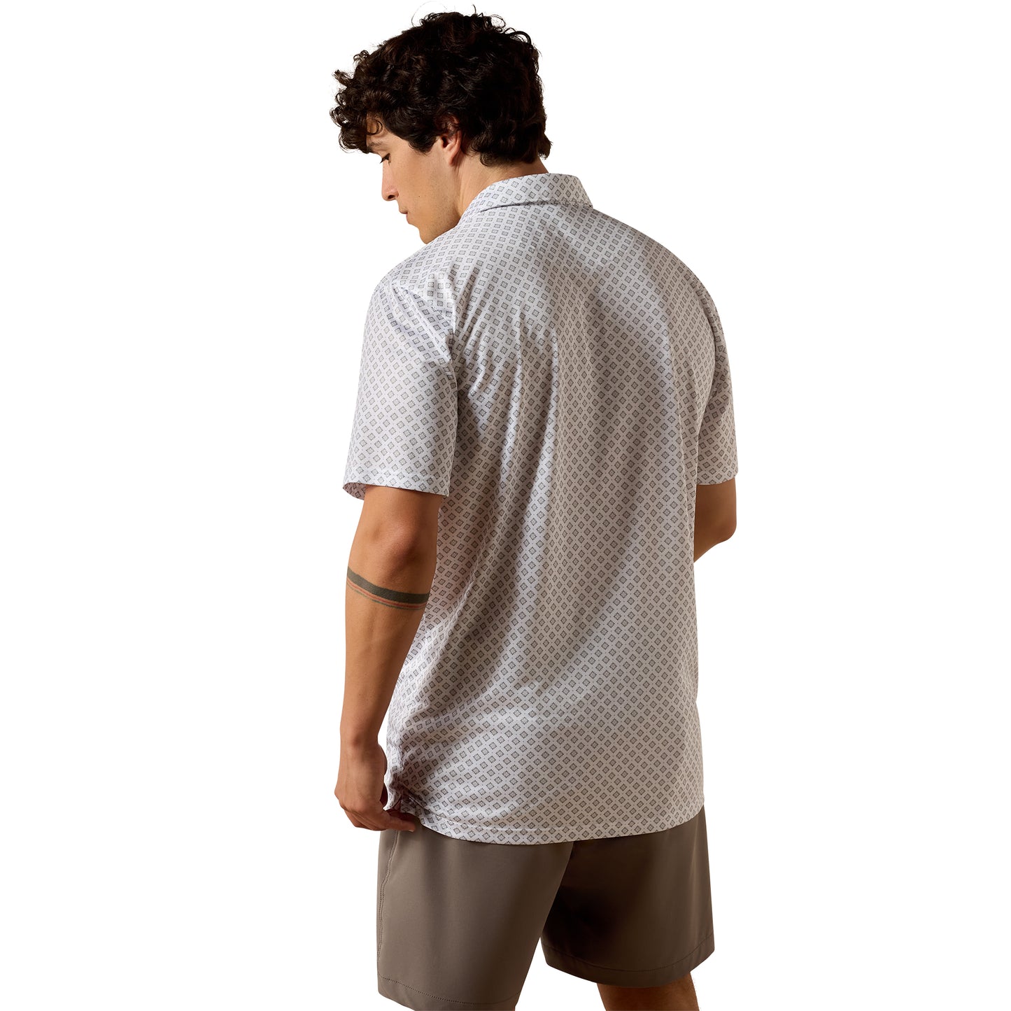 Ariat Men's White Multi Geo Print Polo 10076068