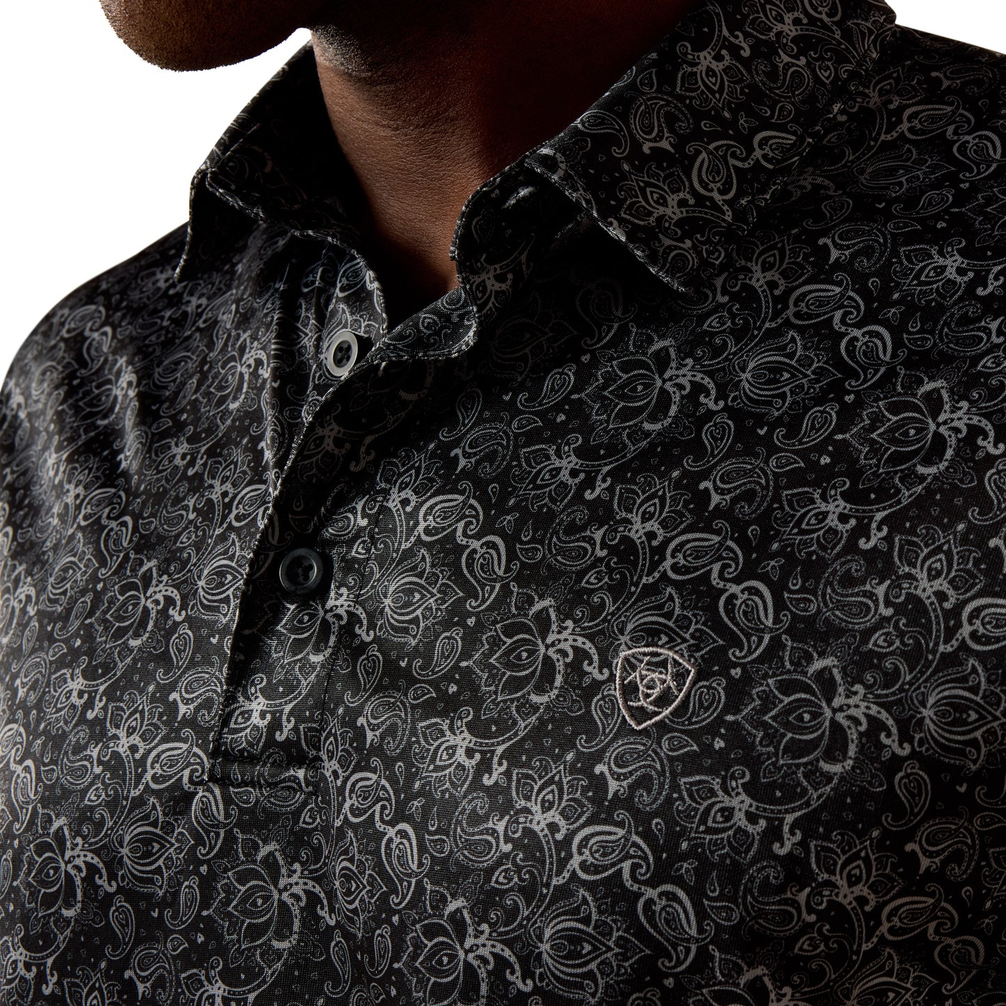 Ariat Men's White Multi Geo Print Polo 10076068