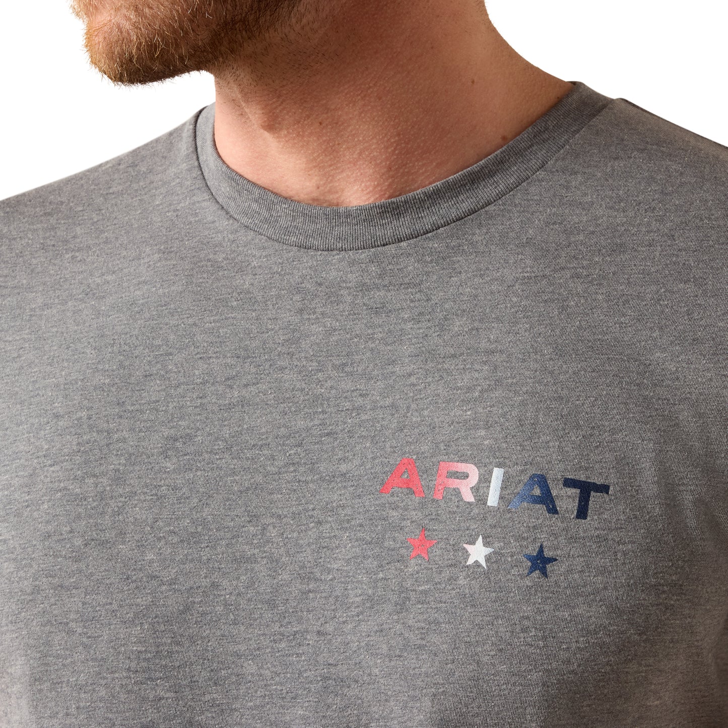 Ariat Men's USA Pat Badge Athletic Heather T-Shirt 10080246