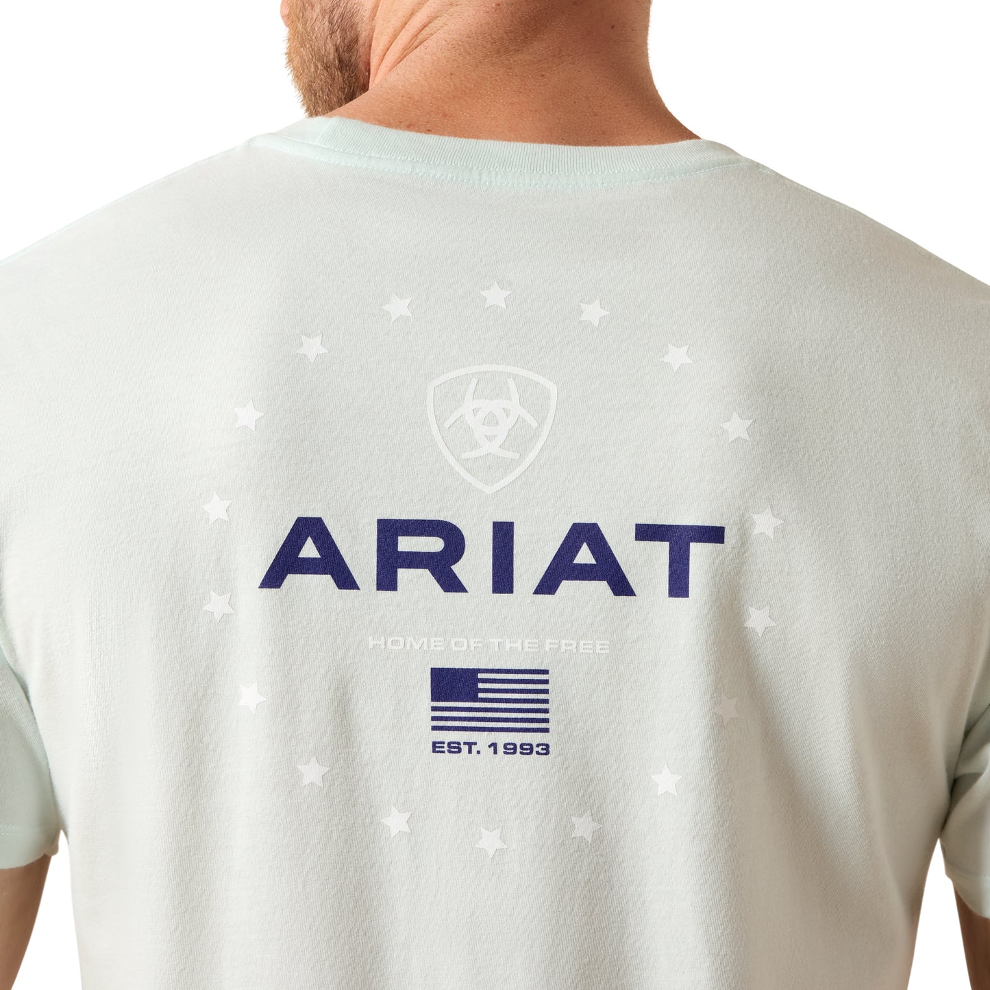 Ariat Men's USA Simple Seal Glacier Grey T-Shirt 10080249