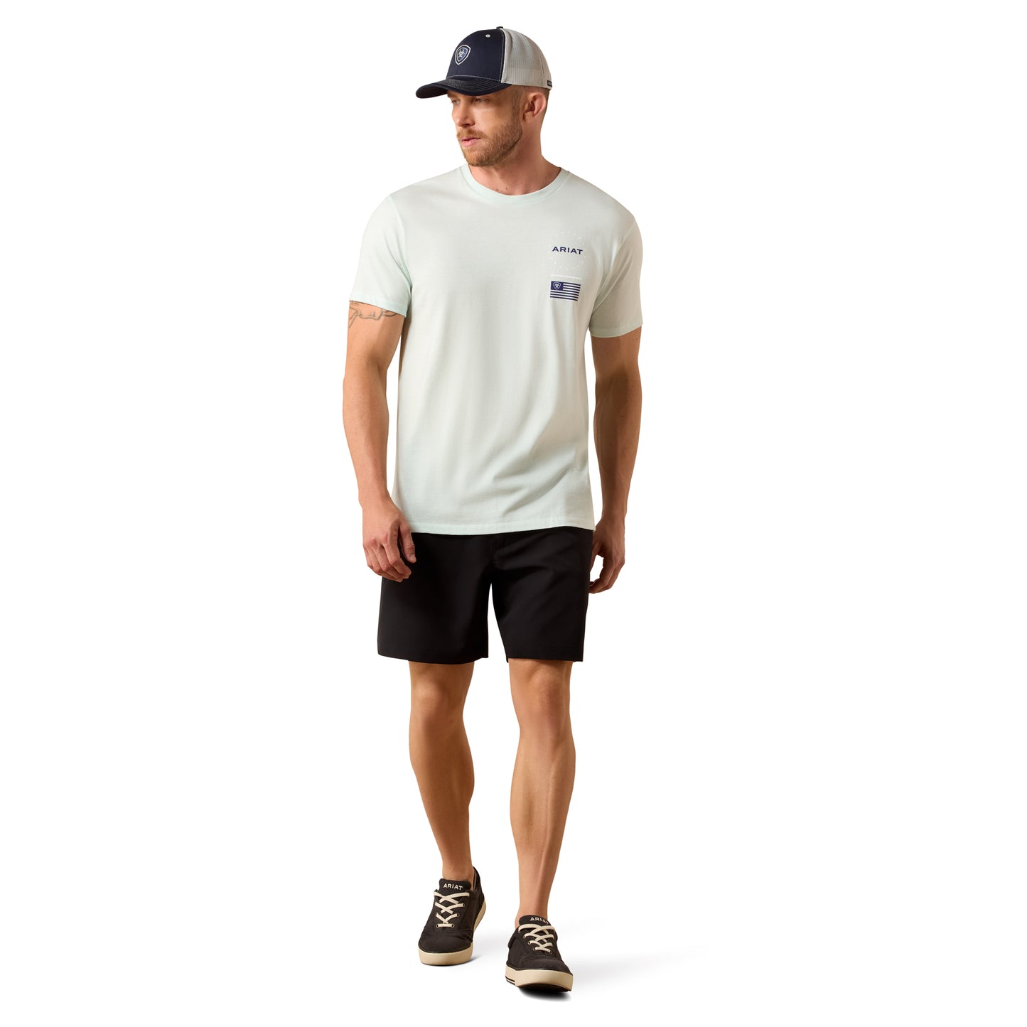 Ariat Men's USA Simple Seal Glacier Grey T-Shirt 10080249